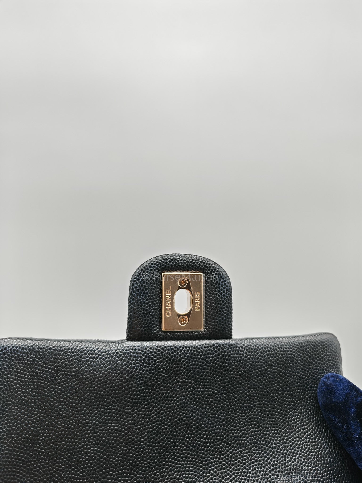 Urban Spirit Backpack Mini in Black Quilted Caviar Leather & Light Gold Hardware Microchip