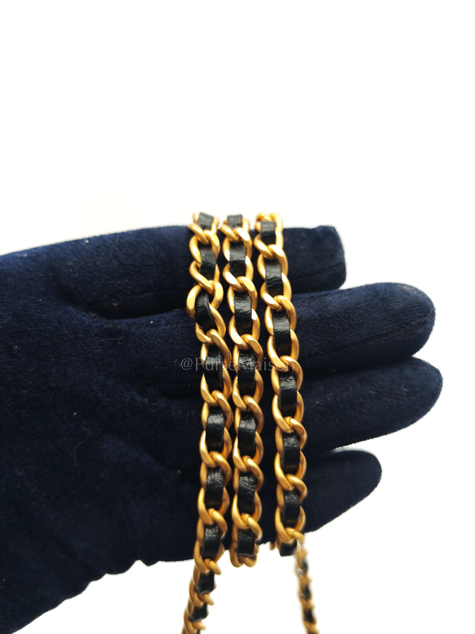 CC Kelly Small in Black Calfskin Leather & Aged Gold Hardware (Microchip)