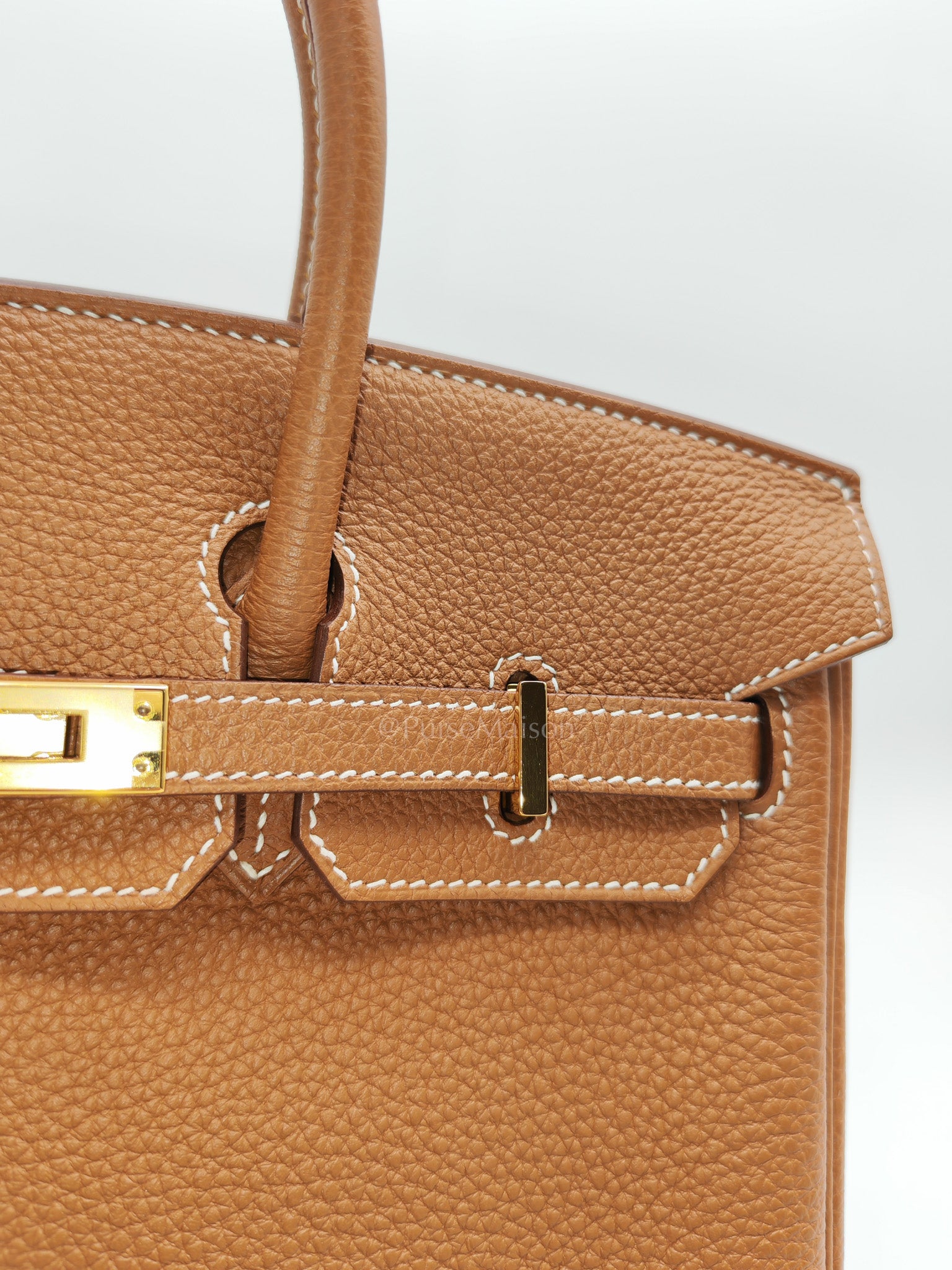 Birkin 25 Retourne in Gold Togo Leather & Gold Hardware Stamp Z (2021)