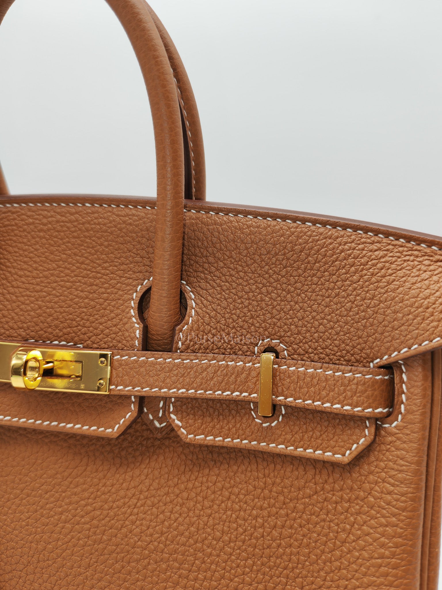 Birkin 25 Retourne in Gold Togo Leather & Gold Hardware Stamp Z (2021)