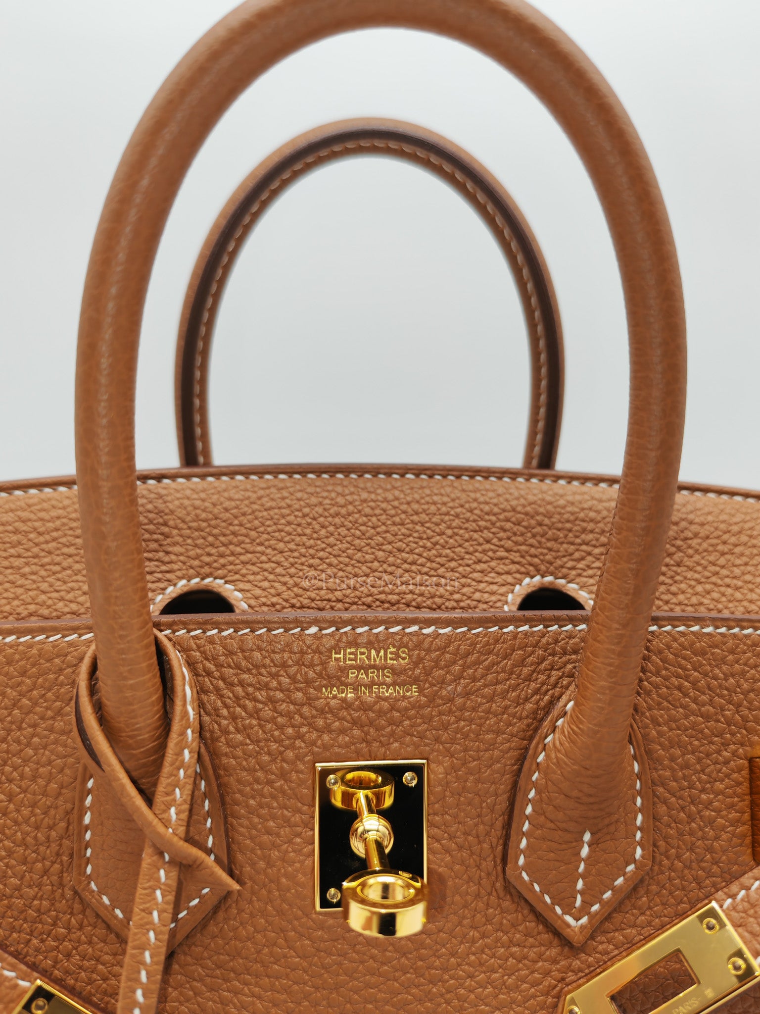 Birkin 25 Retourne in Gold Togo Leather & Gold Hardware Stamp Z (2021)