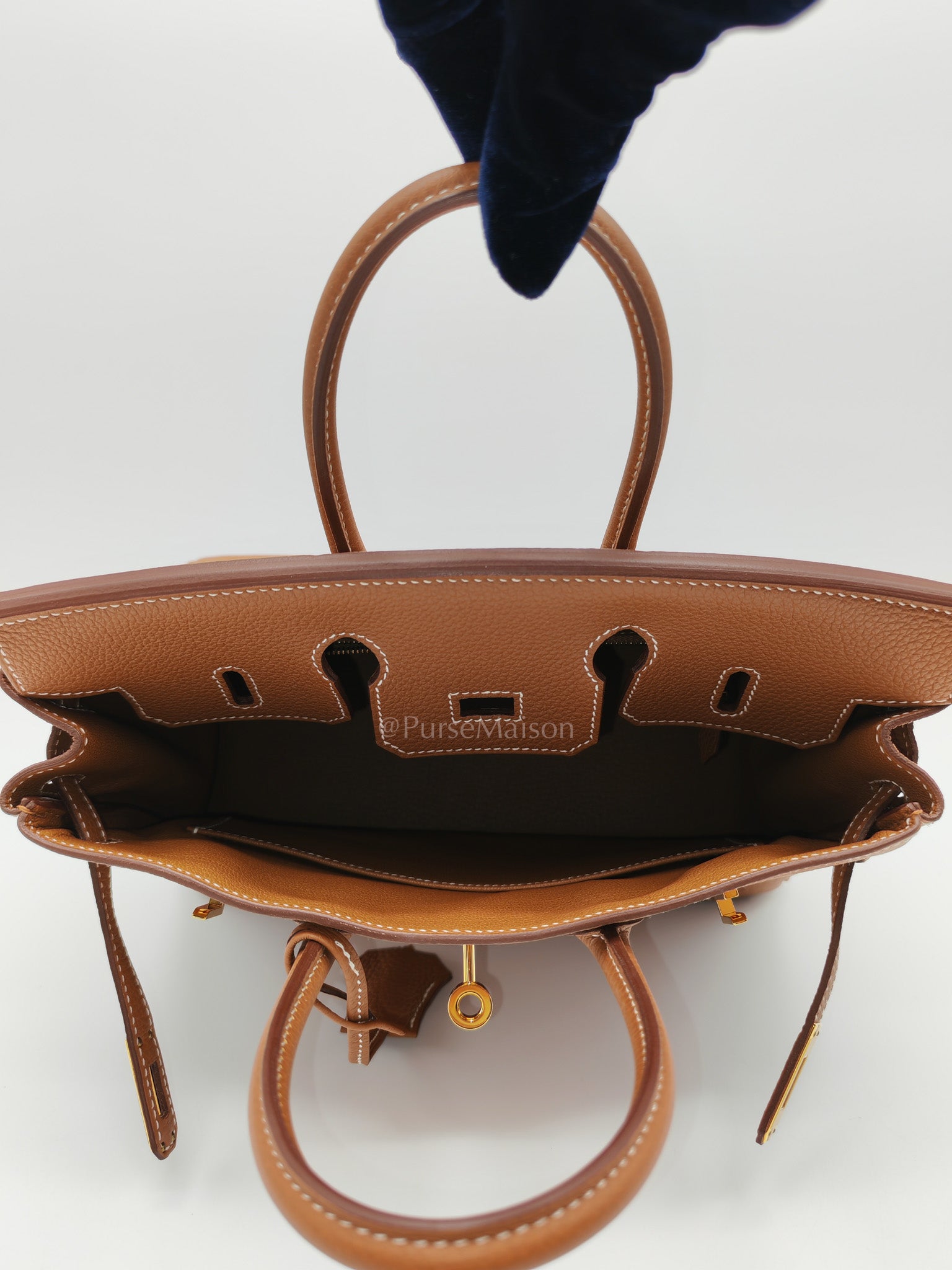 Birkin 25 Retourne in Gold Togo Leather & Gold Hardware Stamp Z (2021)