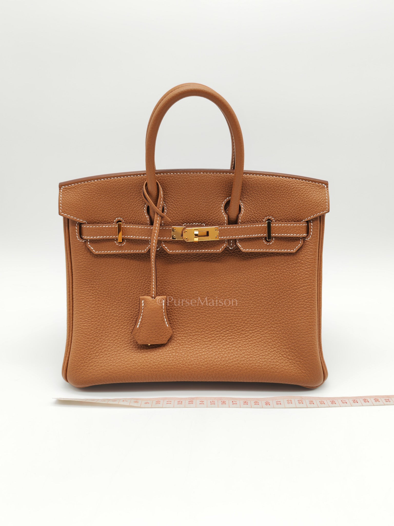 Birkin 25 Retourne in Gold Togo Leather & Gold Hardware Stamp Z (2021)
