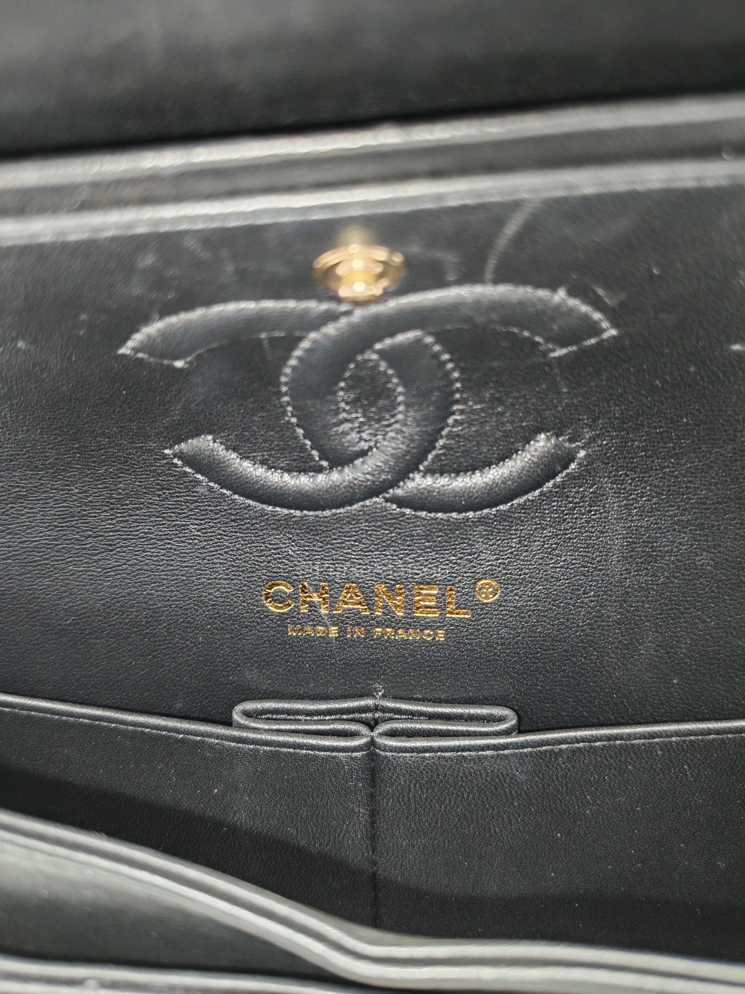 Classic Double Flap Small in Black Quilted Lambskin Leather & Rose Gold Hardware Microchip