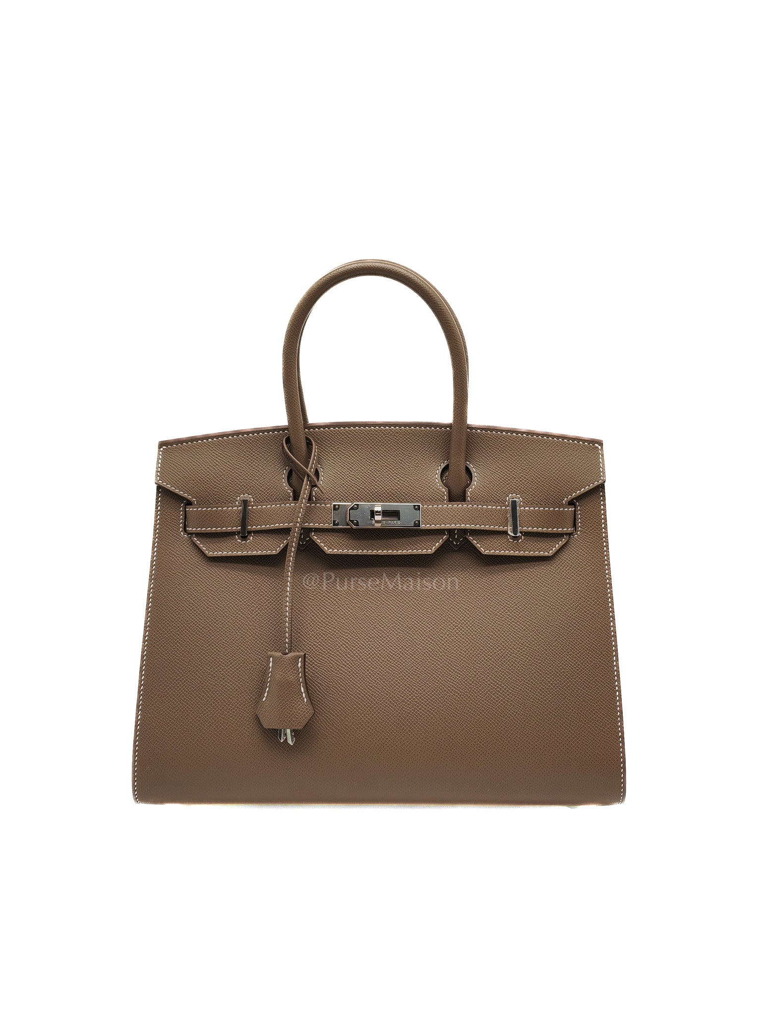 Birkin 30 Sellier in Etoupe Epsom Leather Palladium Hardware Stamp Y(2020)