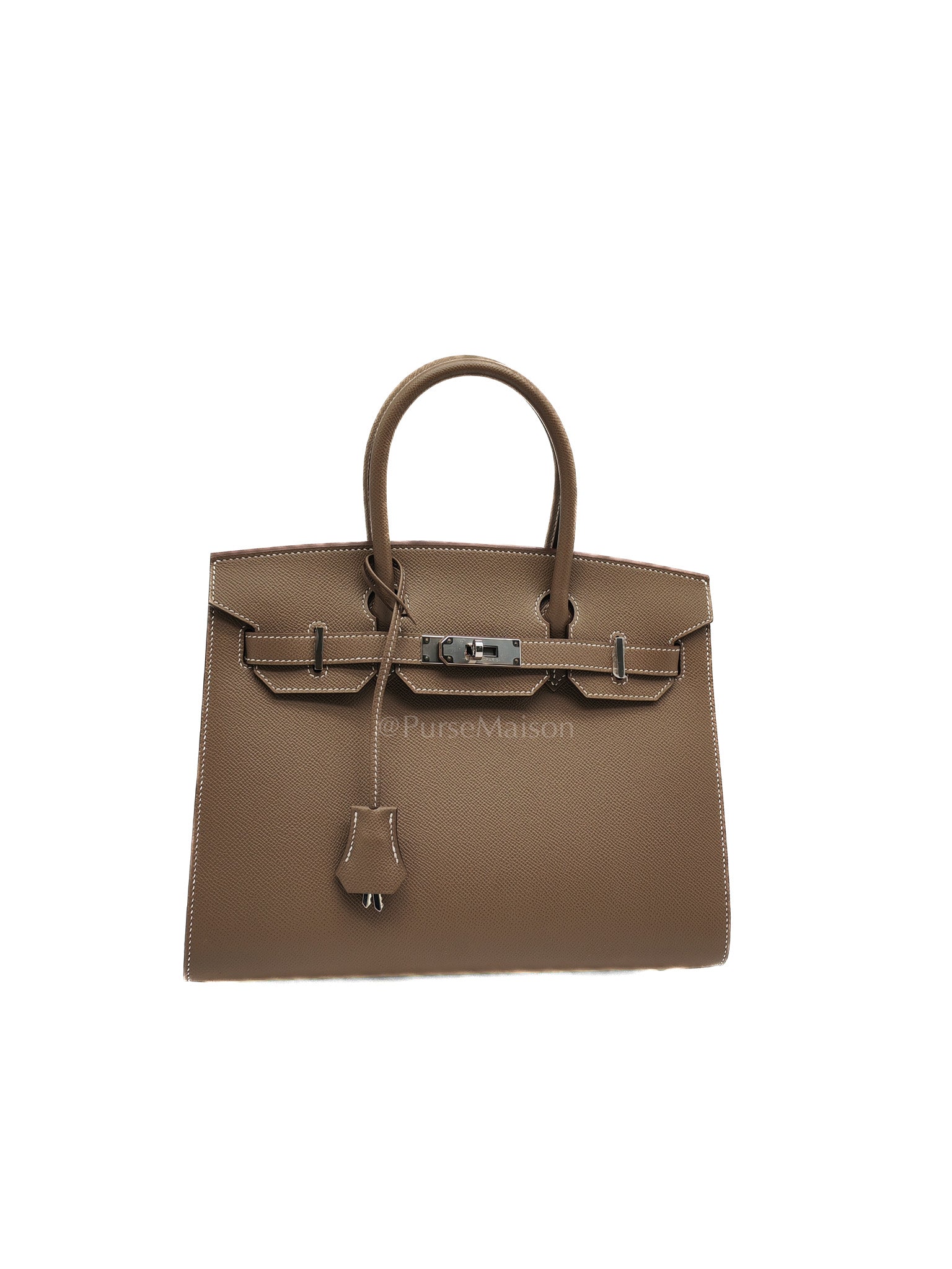 Birkin 30 Sellier in Etoupe Epsom Leather Palladium Hardware Stamp Y(2020)