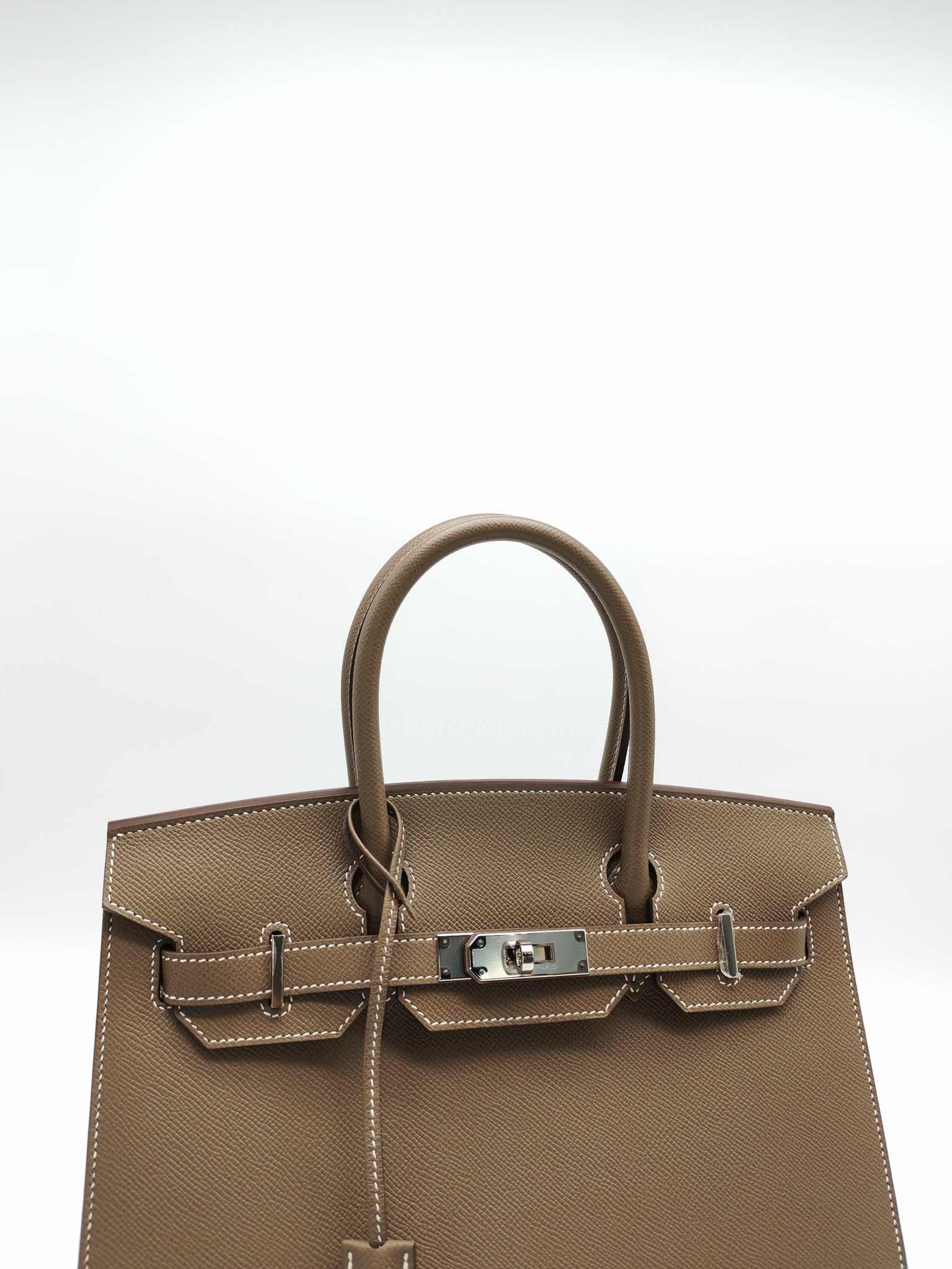 Birkin 30 Sellier in Etoupe Epsom Leather Palladium Hardware Stamp Y(2020)