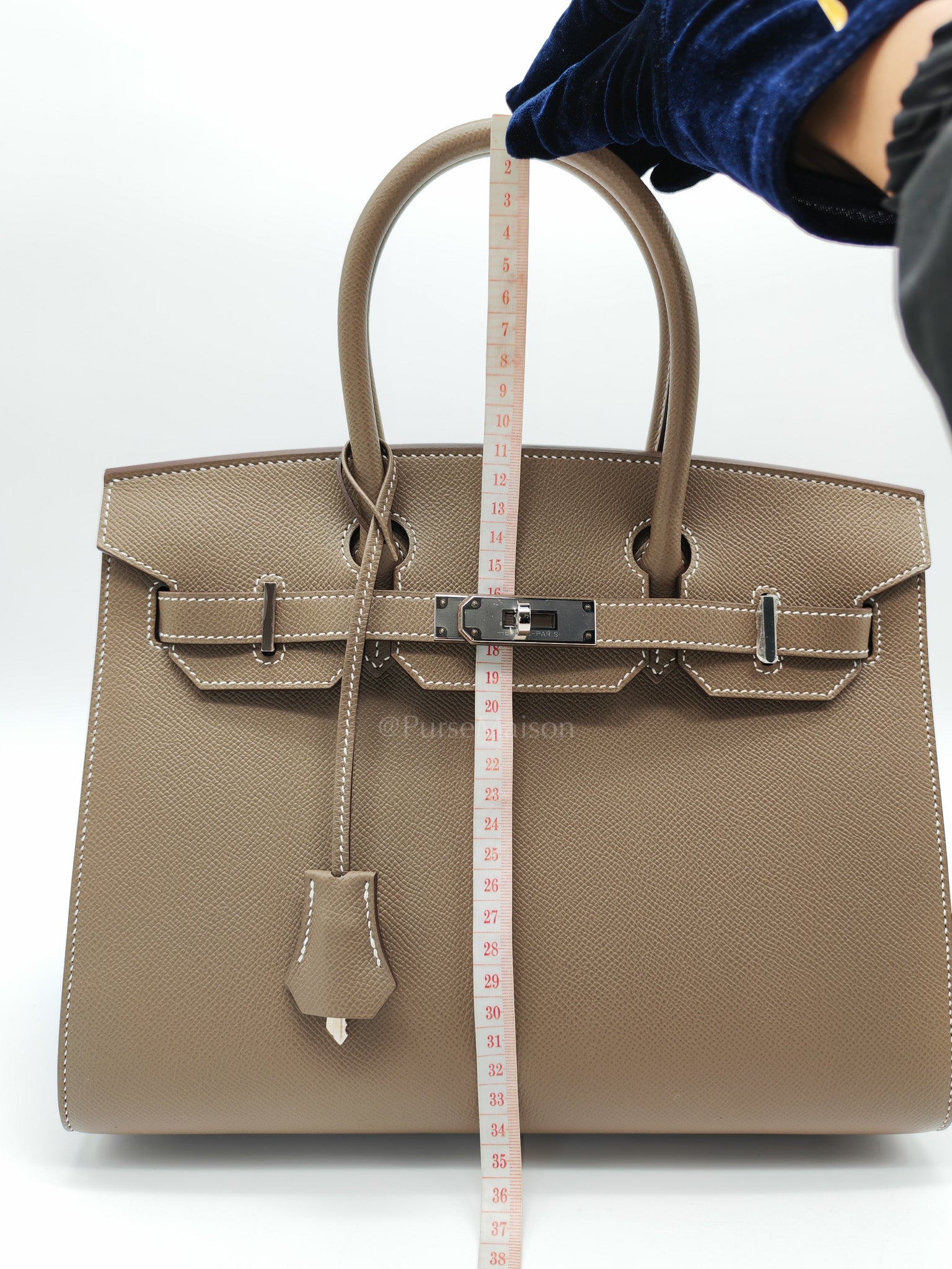 Birkin 30 Sellier in Etoupe Epsom Leather Palladium Hardware Stamp Y(2020)