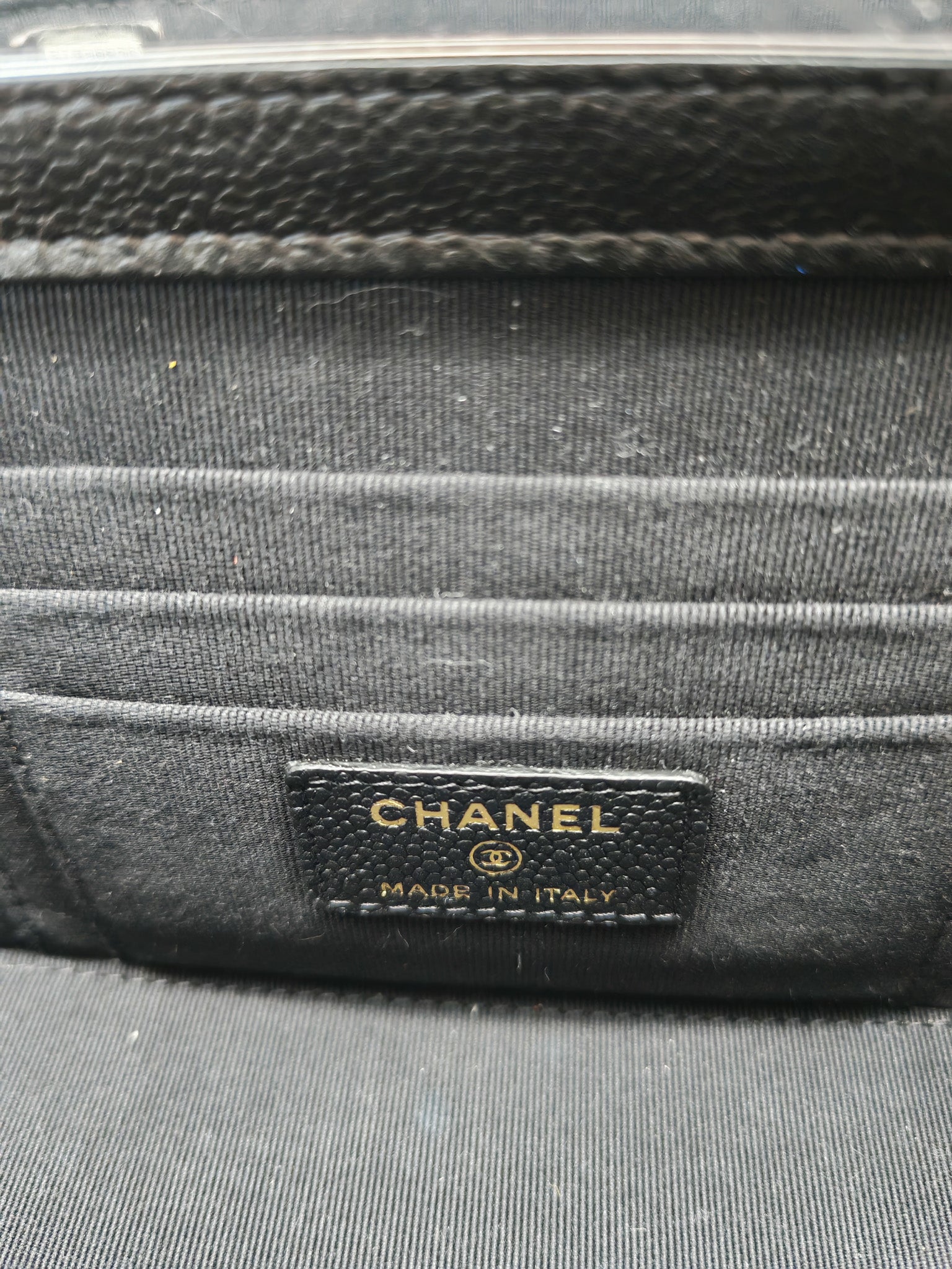 Vanity Case Small in Black Caviar Leather Light Gold Hardware (Series 31)