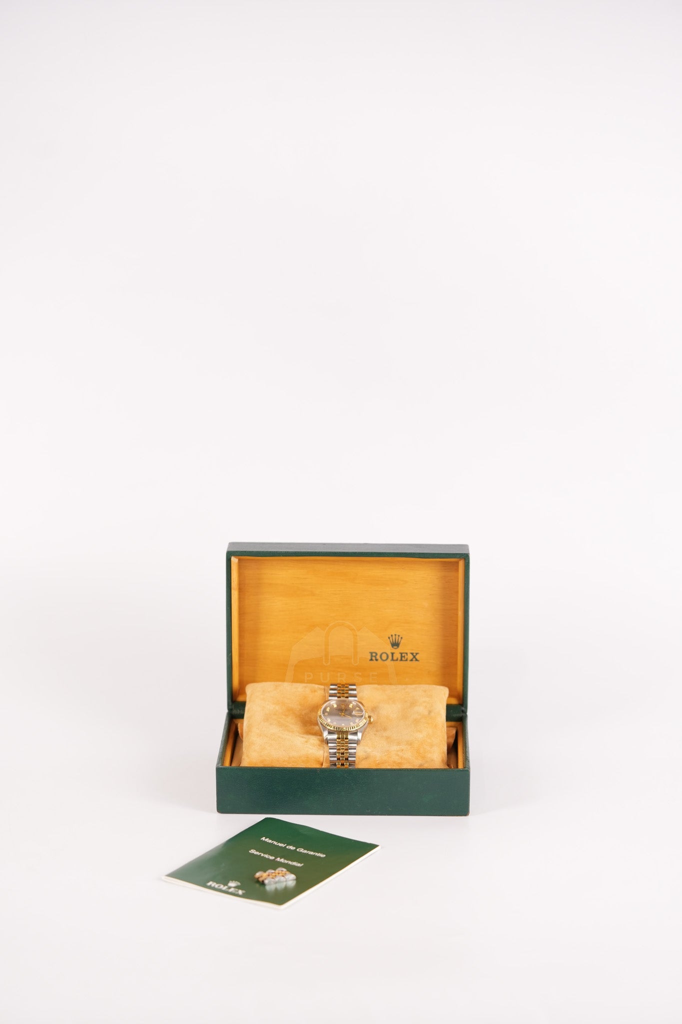 Oyster Perpetual Datejust in Two Tone 33mm with Diamonds Watch for Women | Purse Maison Luxury Bags Shop