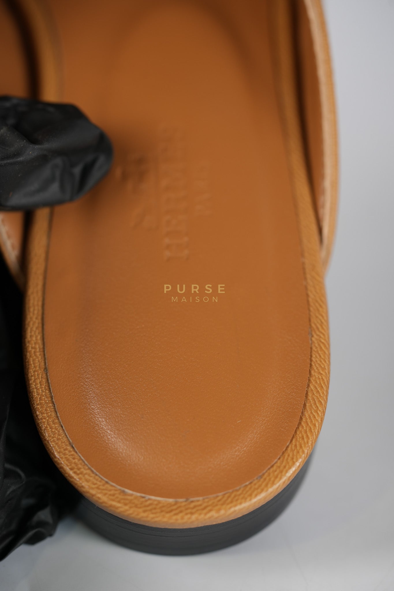 Oz Mule in Naturel Goatskin Leather & Palladium Kelly Buckle Size 37(24.5 cm) | Purse Maison Luxury Bags Shop