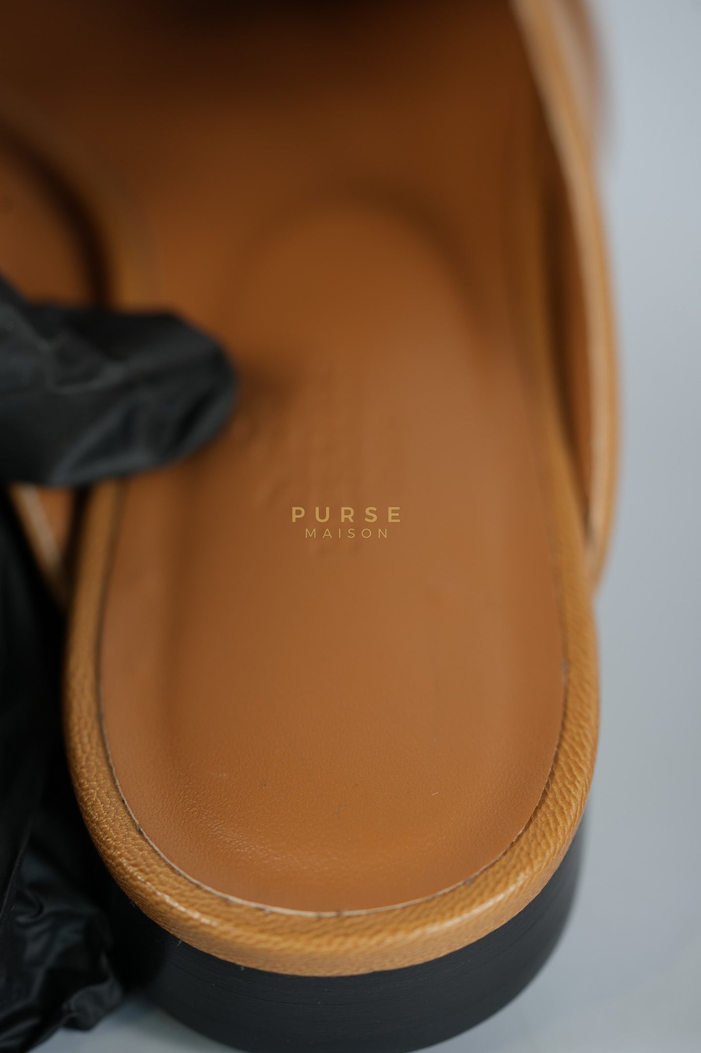 Oz Mule in Naturel Goatskin Leather & Palladium Kelly Buckle Size 37(24.5 cm) | Purse Maison Luxury Bags Shop