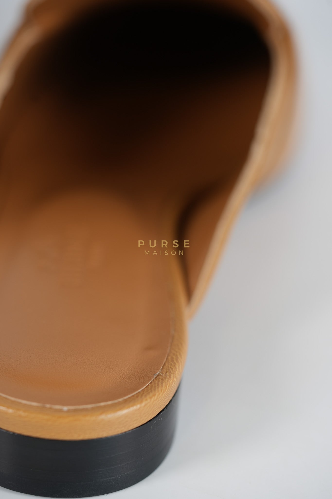 Oz Mule in Naturel Goatskin Leather & Palladium Kelly Buckle Size 37(24.5 cm) | Purse Maison Luxury Bags Shop