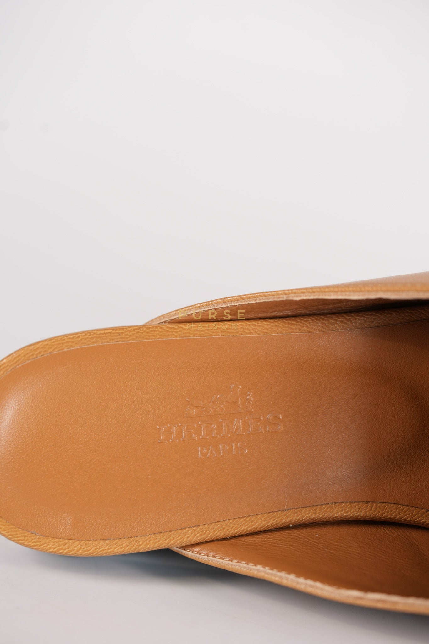 Oz Mule in Naturel Goatskin Leather & Palladium Kelly Buckle Size 37(24.5 cm) | Purse Maison Luxury Bags Shop