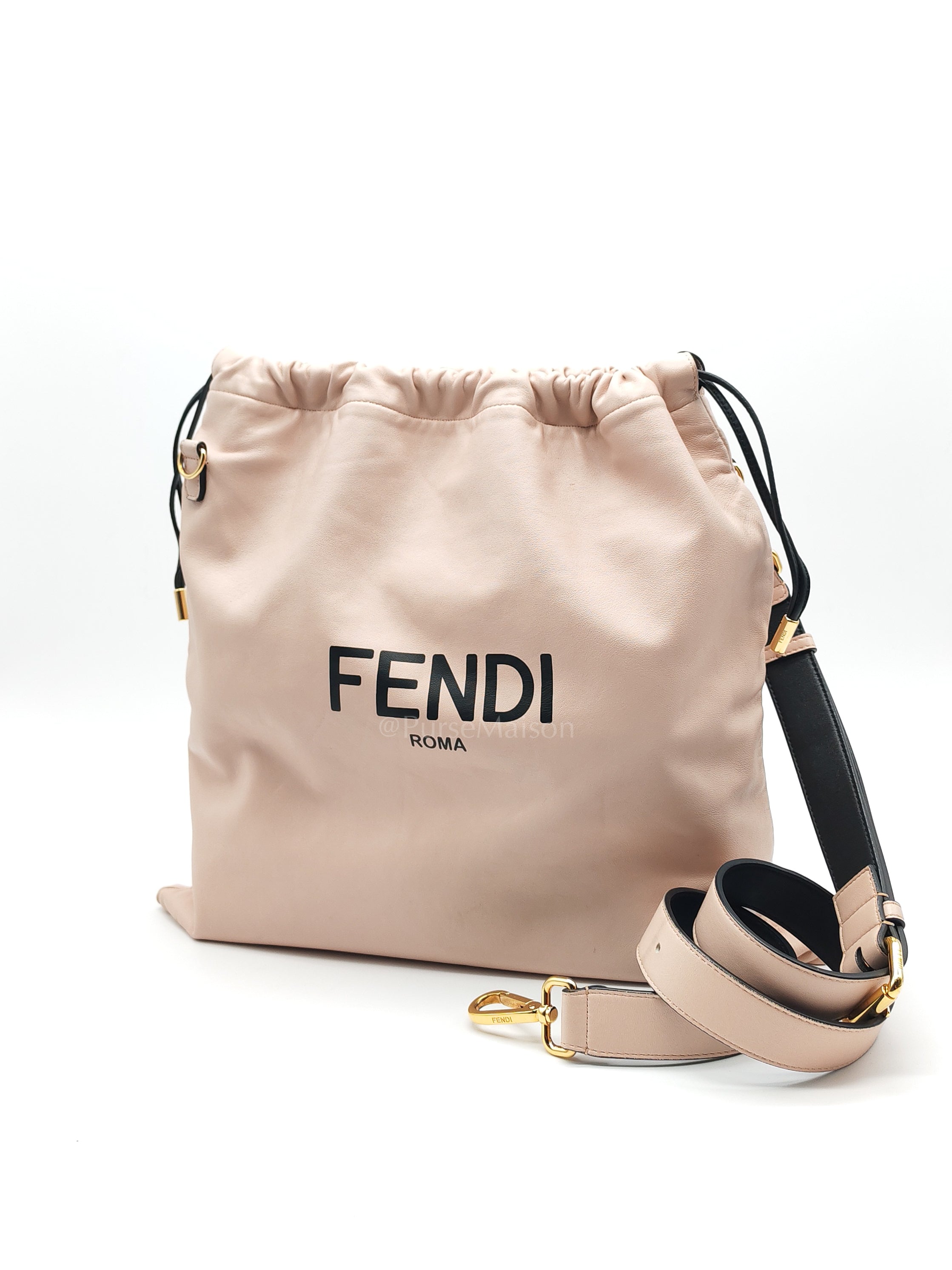 Pack Pouch Crossbody Bag in Blush Pink Leather & Gold Hardware | Purse Maison Luxury Bags Shop
