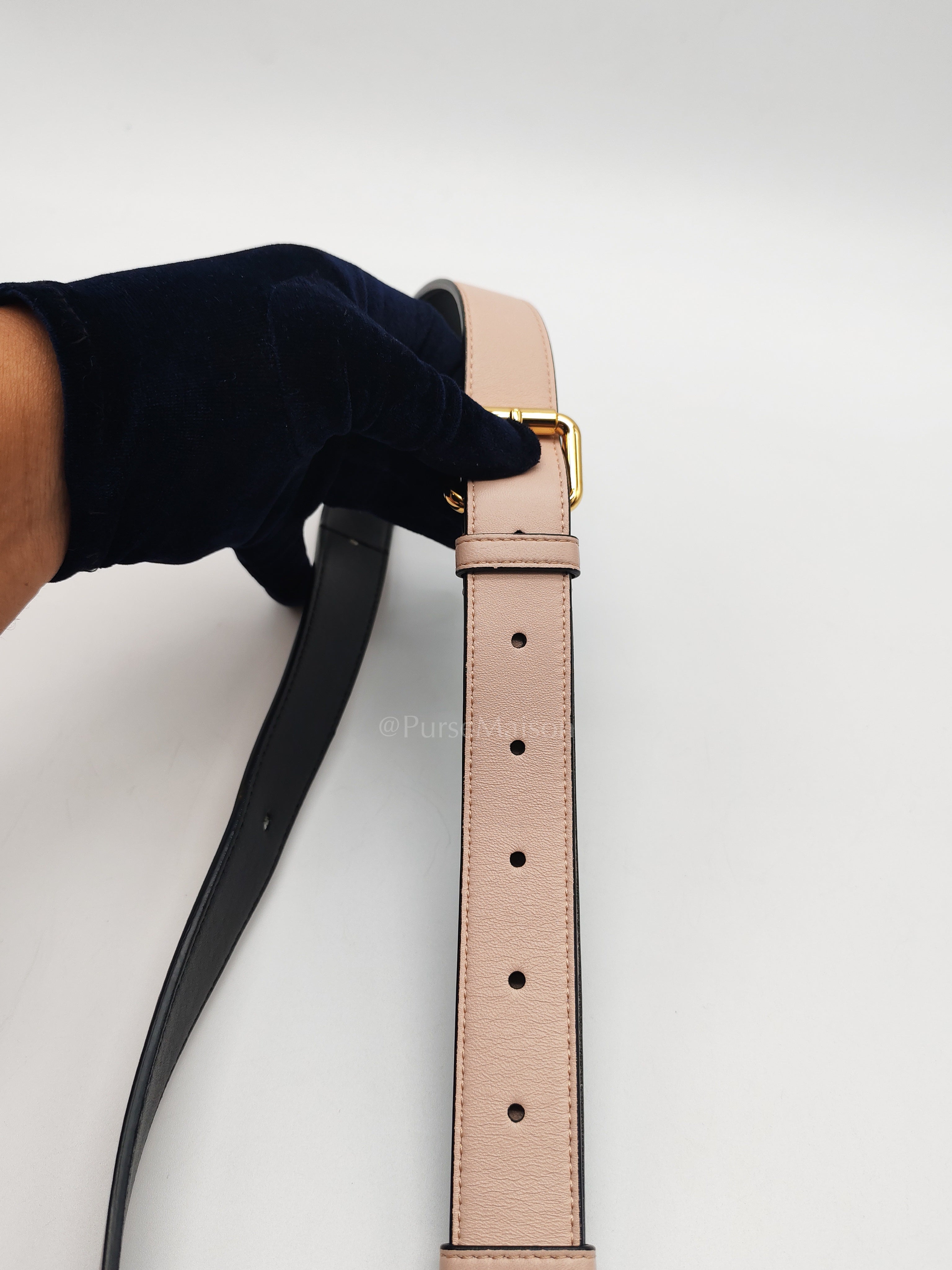 Pack Pouch Crossbody Bag in Blush Pink Leather & Gold Hardware | Purse Maison Luxury Bags Shop