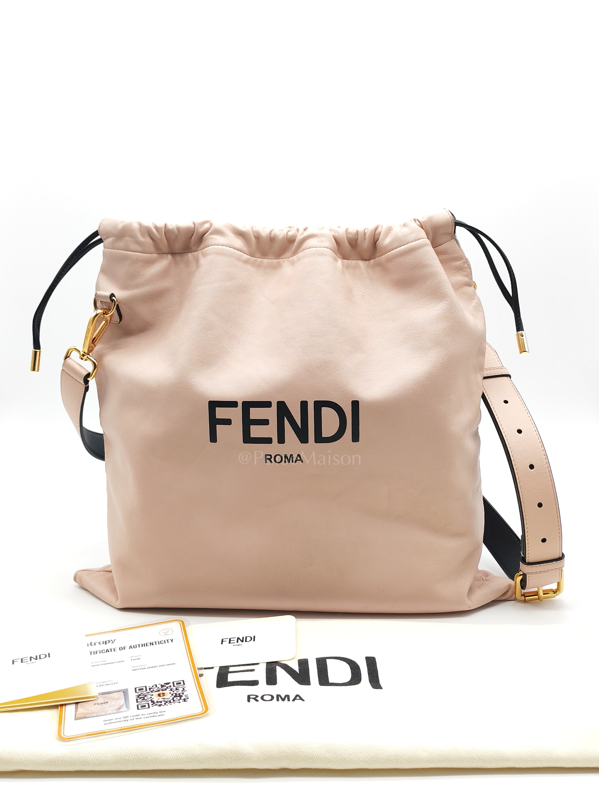 Pack Pouch Crossbody Bag in Blush Pink Leather & Gold Hardware | Purse Maison Luxury Bags Shop