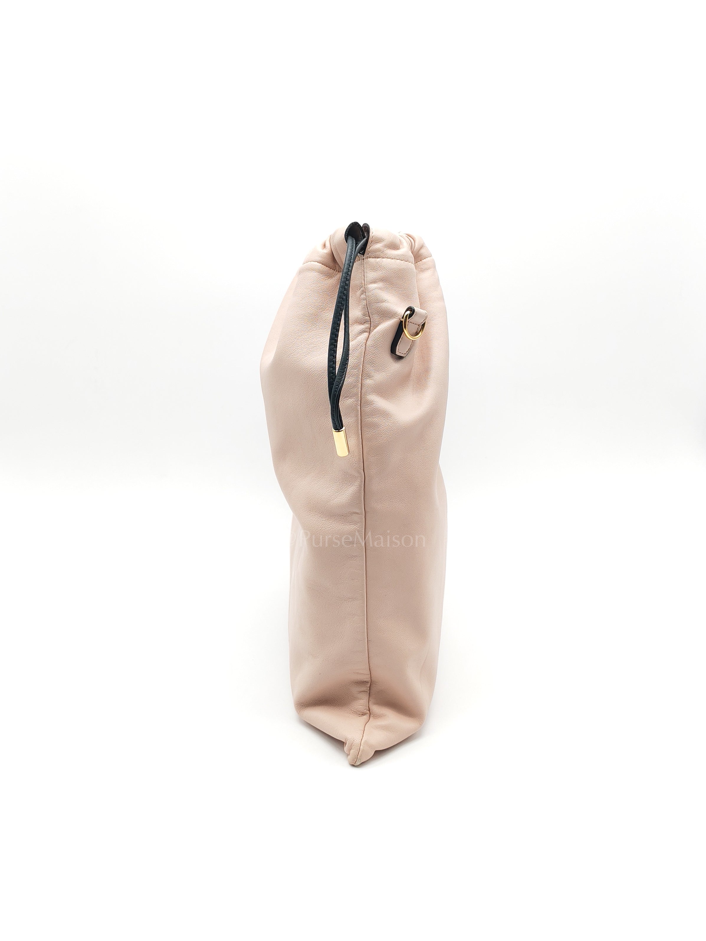 Pack Pouch Crossbody Bag in Blush Pink Leather & Gold Hardware | Purse Maison Luxury Bags Shop
