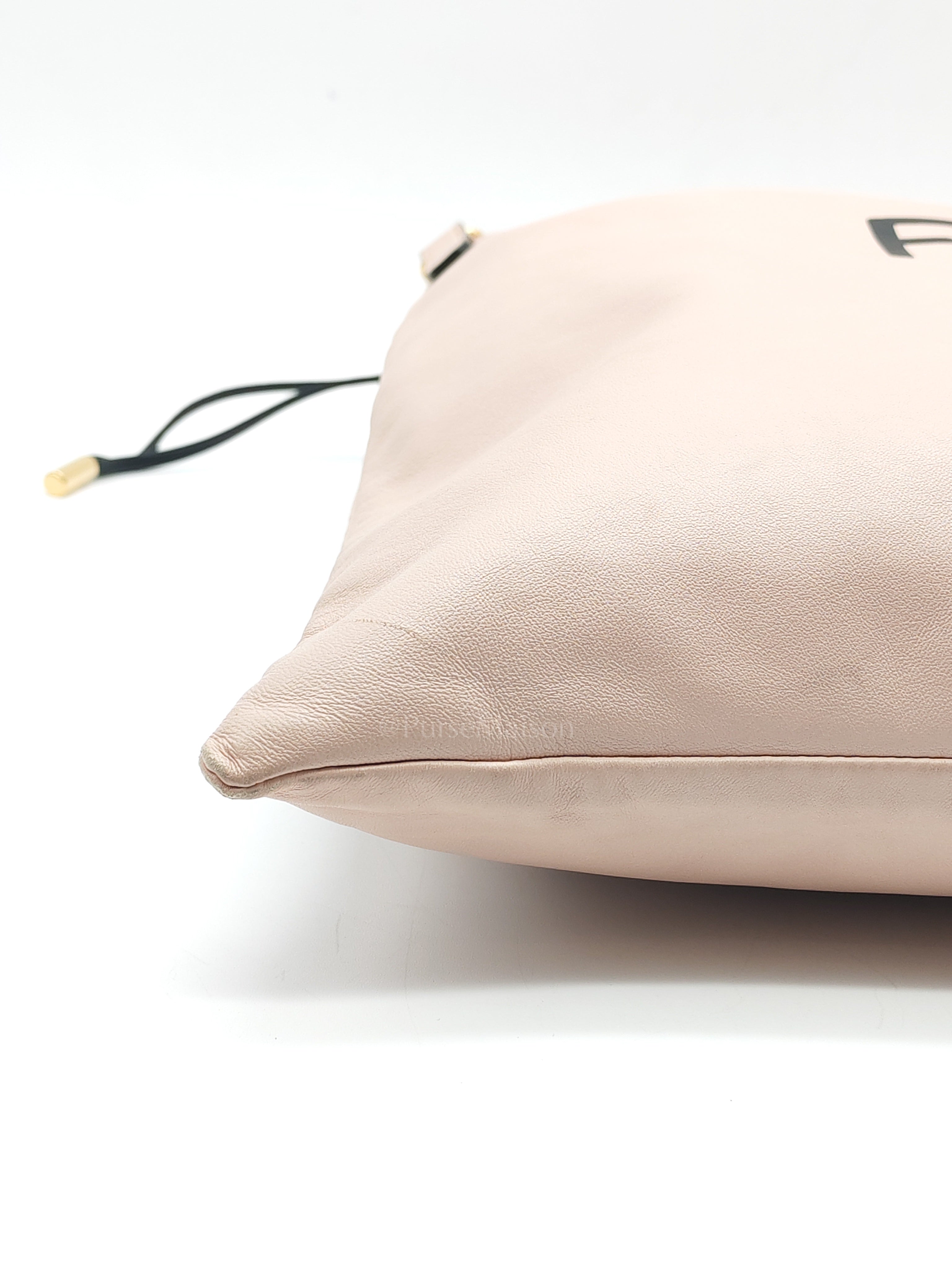 Pack Pouch Crossbody Bag in Blush Pink Leather & Gold Hardware | Purse Maison Luxury Bags Shop