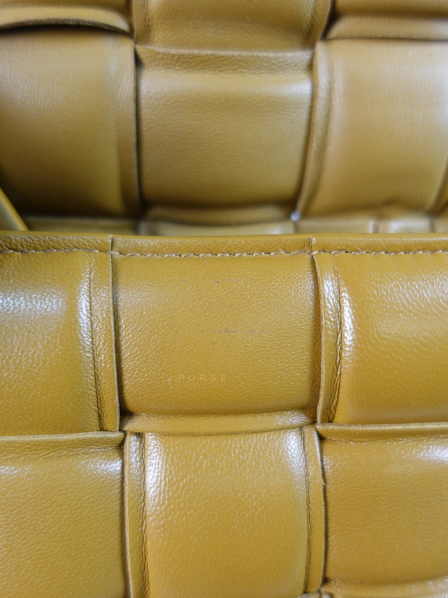 Padded Cassette Bag in Brown Gold Hardware | Purse Maison Luxury Bags Shop
