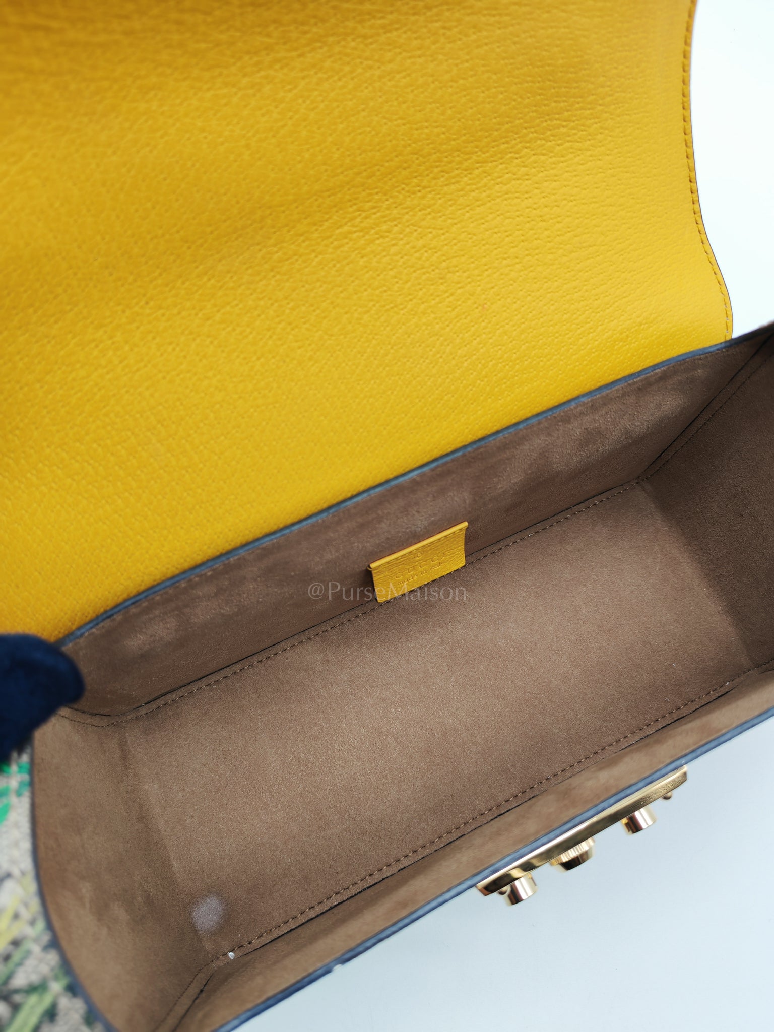 Padlock Flora Bamboo in Supreme Canvas Shoulder Bag | Purse Maison Luxury Bags Shop
