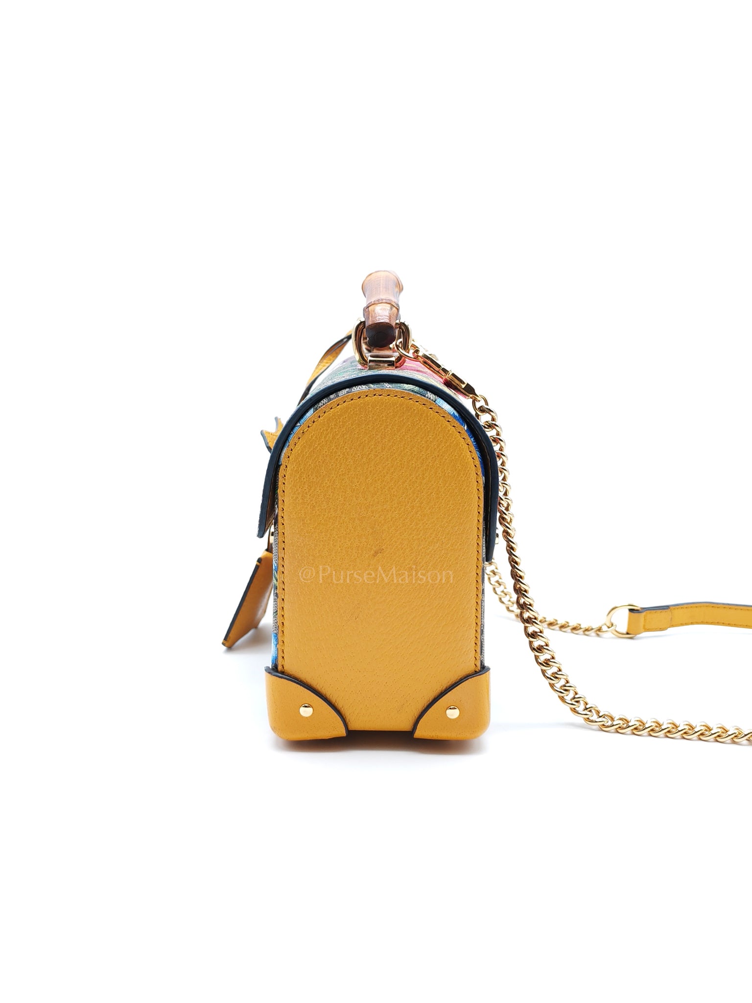 Padlock Flora Bamboo in Supreme Canvas Shoulder Bag | Purse Maison Luxury Bags Shop
