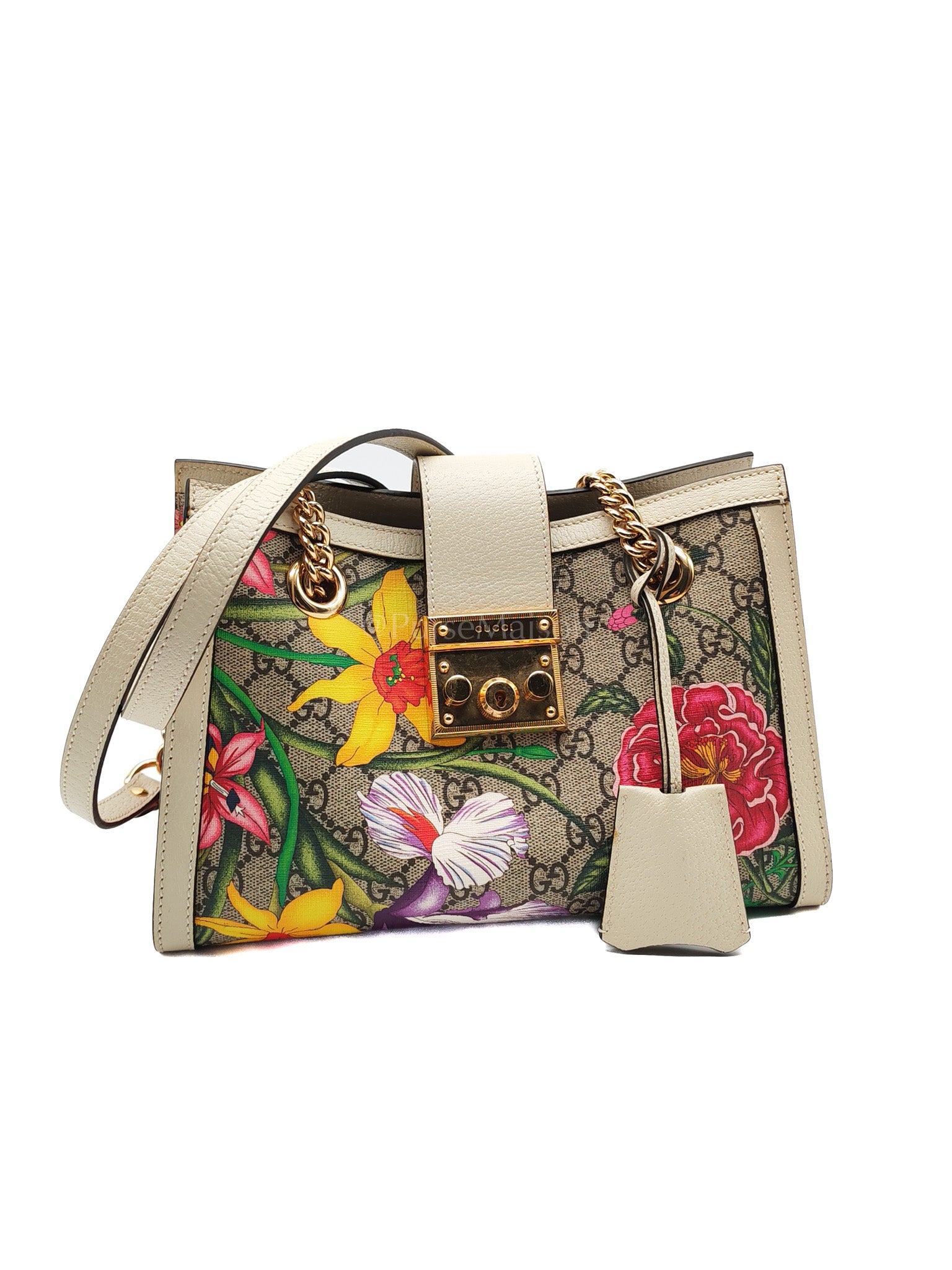 Padlock Flora in Supreme Canvas Tote Bag | Purse Maison Luxury Bags Shop
