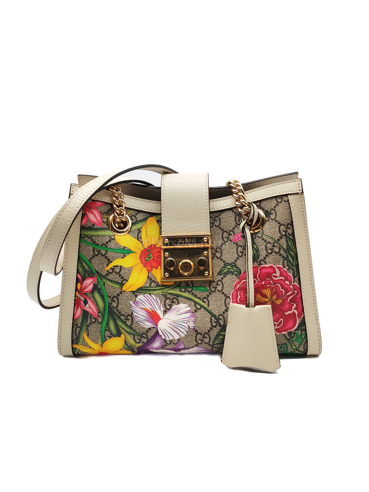 Padlock Flora in Supreme Canvas Tote Bag | Purse Maison Luxury Bags Shop