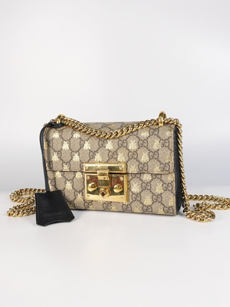 Padlock Mini in GG Bees Supreme Canvas | Purse Maison Luxury Bags Shop