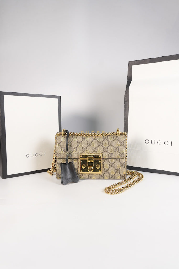 Padlock Mini in GG Bees Supreme Canvas | Purse Maison Luxury Bags Shop