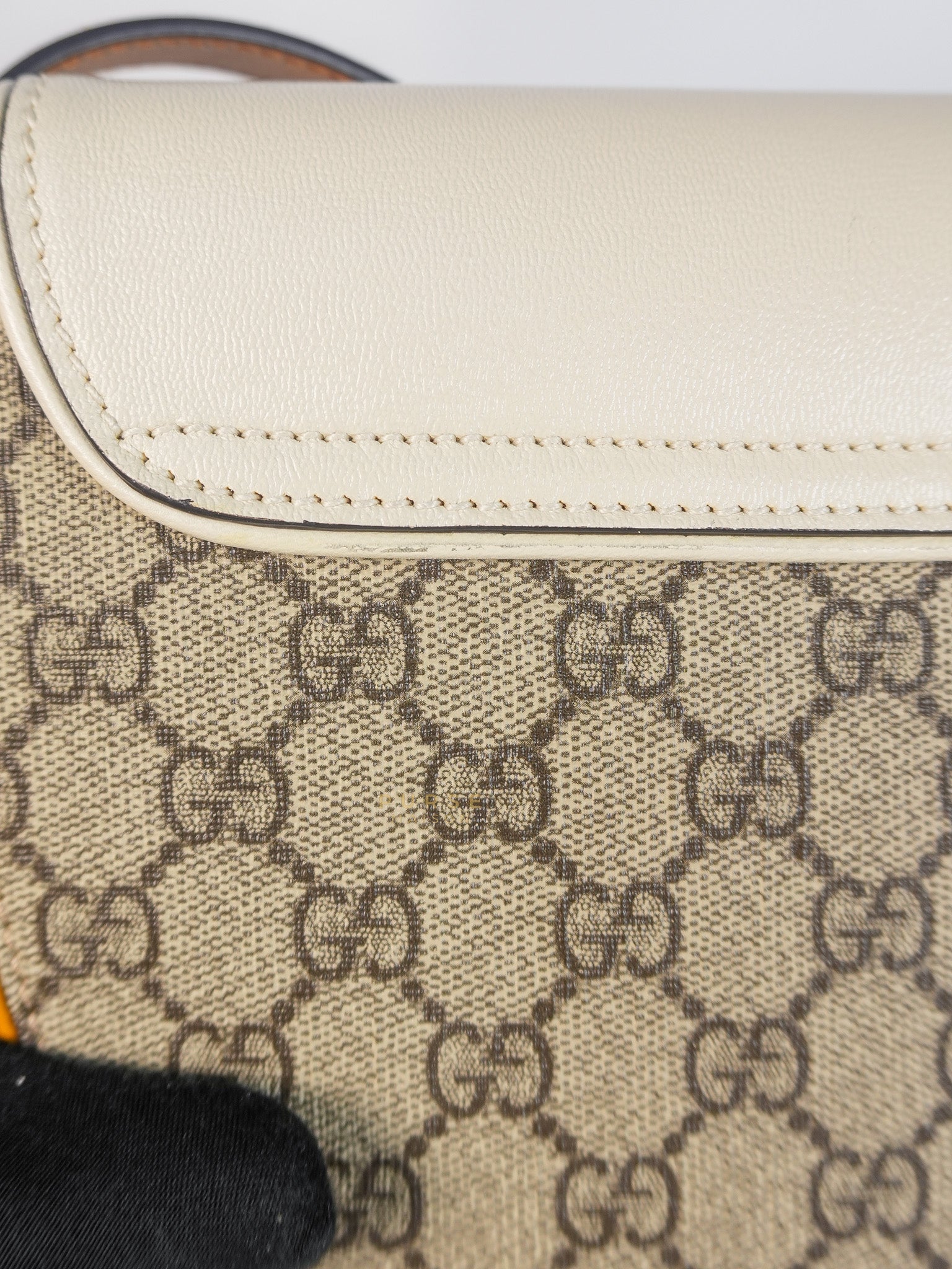 Padlock Saddle Monogram Canvas in Beige Mystic & Off White Leather | Purse Maison Luxury Bags Shop