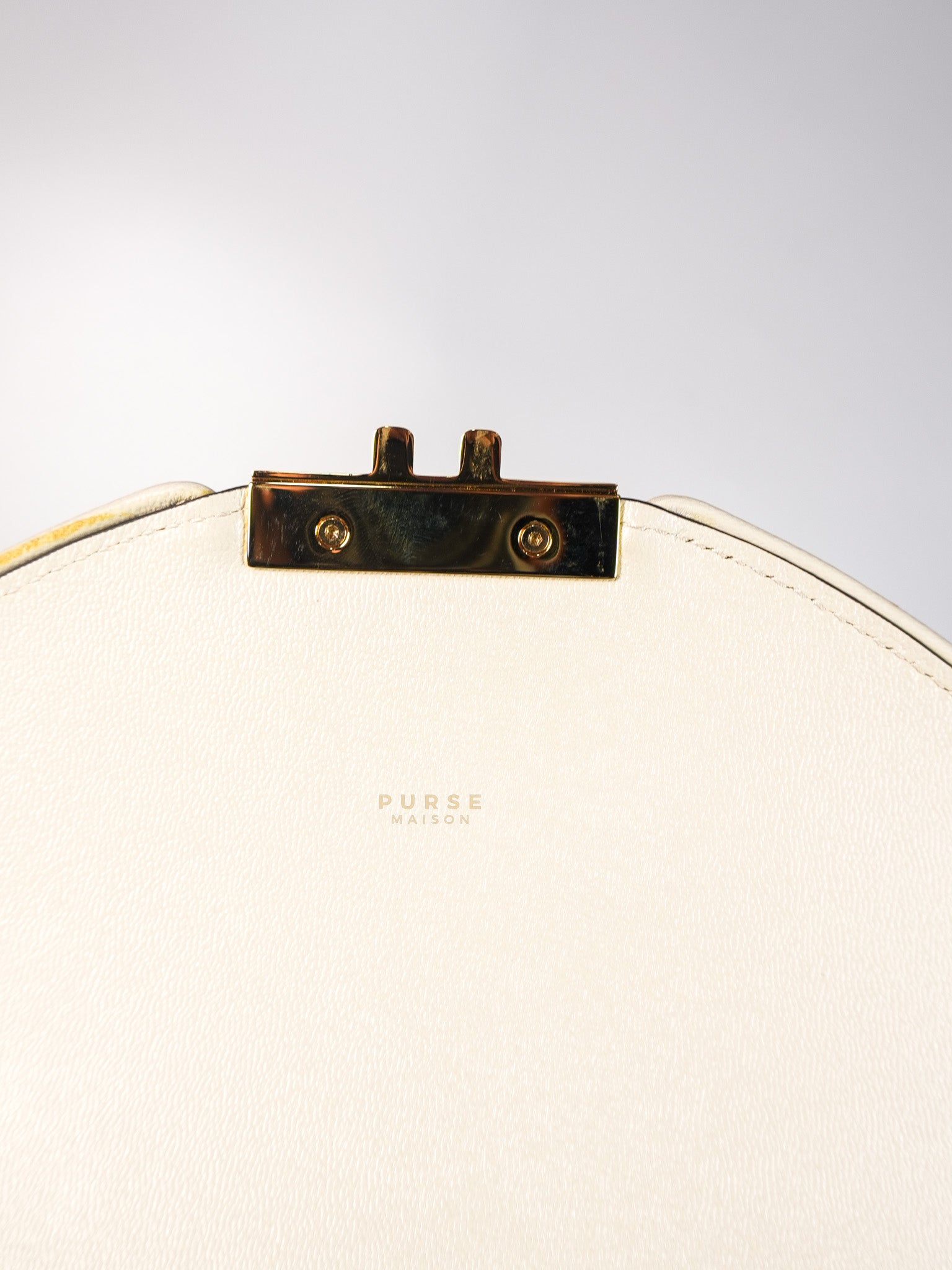 Padlock Saddle Monogram Canvas in Beige Mystic & Off White Leather | Purse Maison Luxury Bags Shop