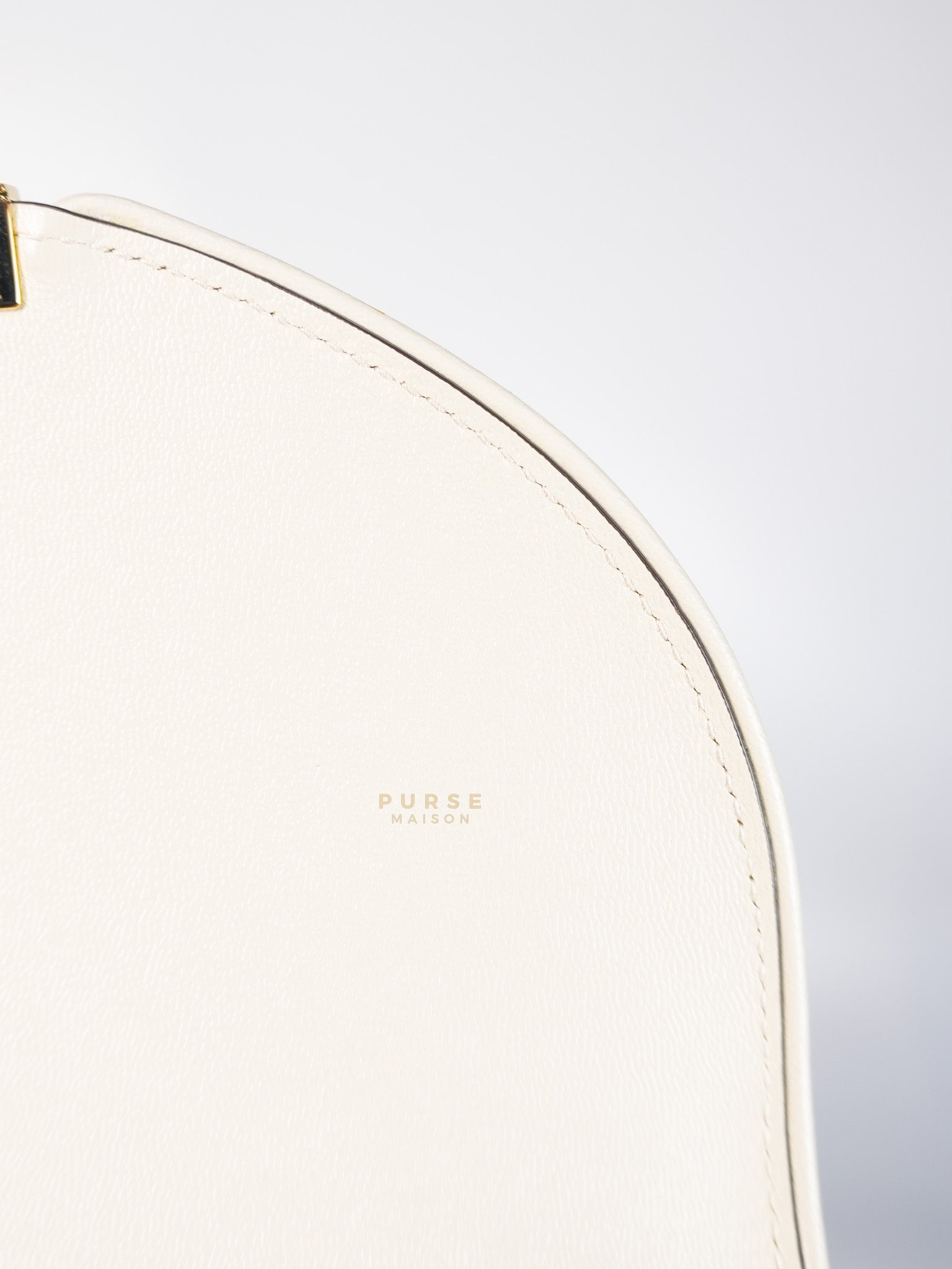 Padlock Saddle Monogram Canvas in Beige Mystic & Off White Leather | Purse Maison Luxury Bags Shop