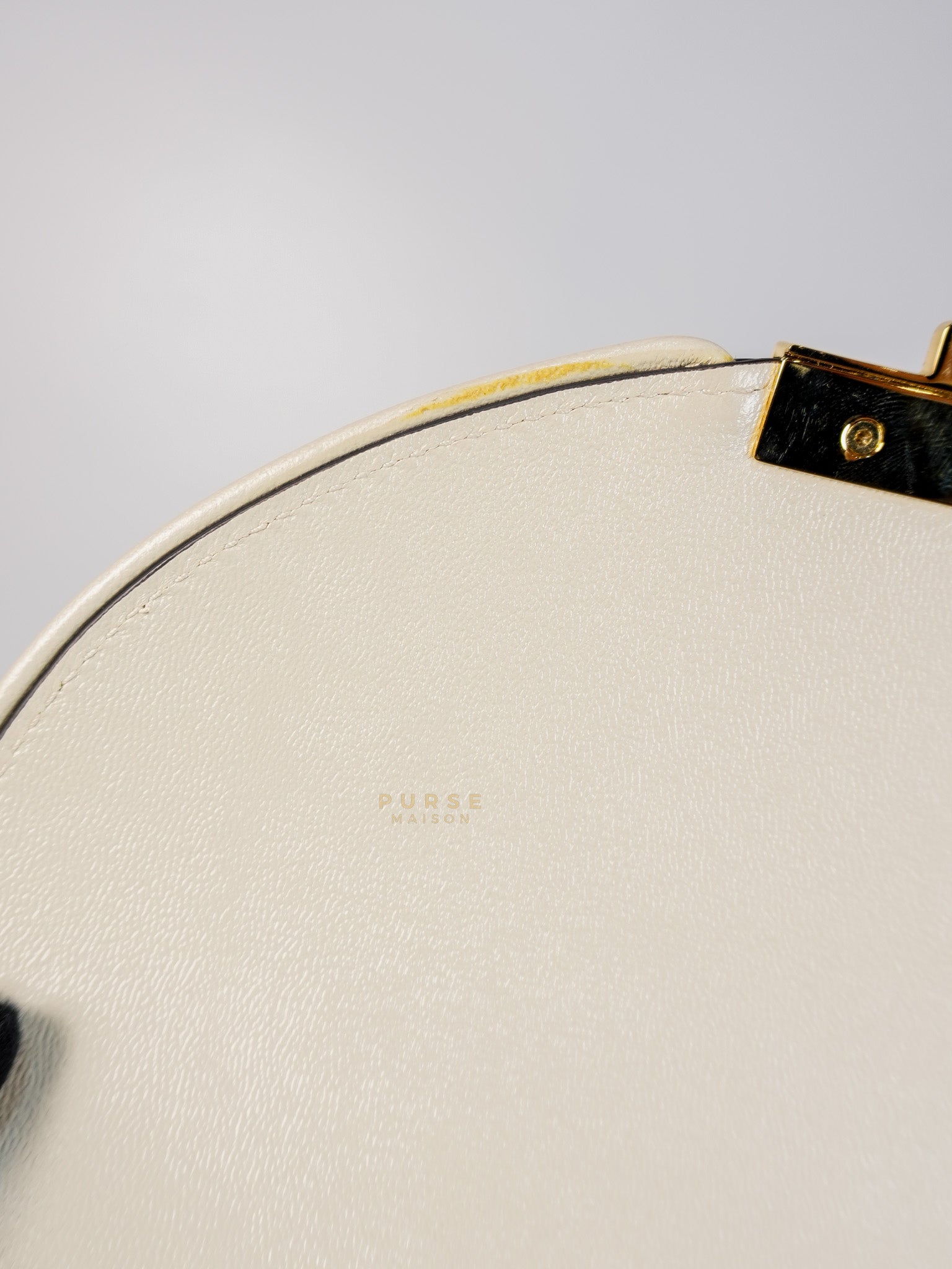 Padlock Saddle Monogram Canvas in Beige Mystic & Off White Leather | Purse Maison Luxury Bags Shop