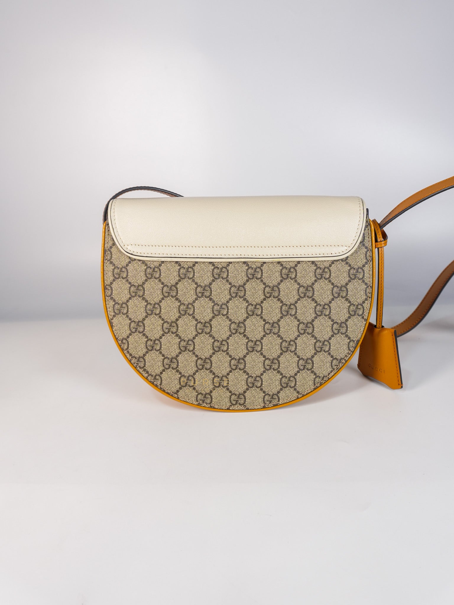 Padlock Saddle Monogram Canvas in Beige Mystic & Off White Leather | Purse Maison Luxury Bags Shop