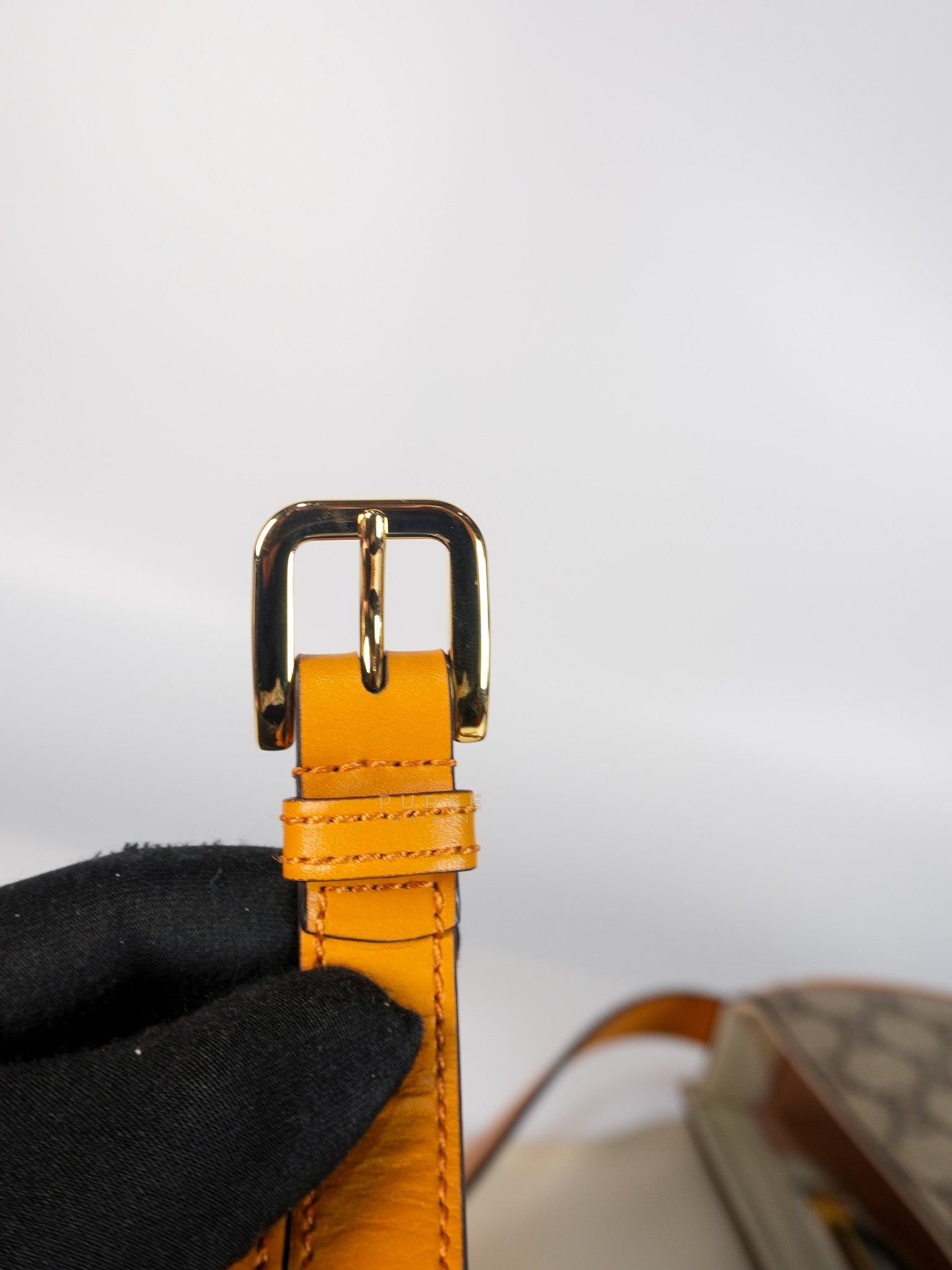 Padlock Saddle Monogram Canvas in Beige Mystic & Off White Leather | Purse Maison Luxury Bags Shop