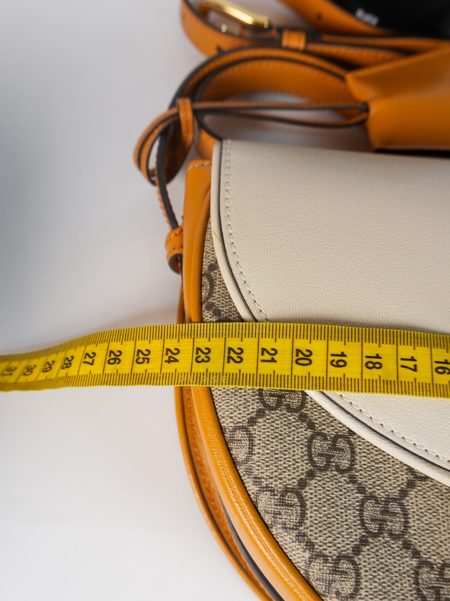 Padlock Saddle Monogram Canvas in Beige Mystic & Off White Leather | Purse Maison Luxury Bags Shop