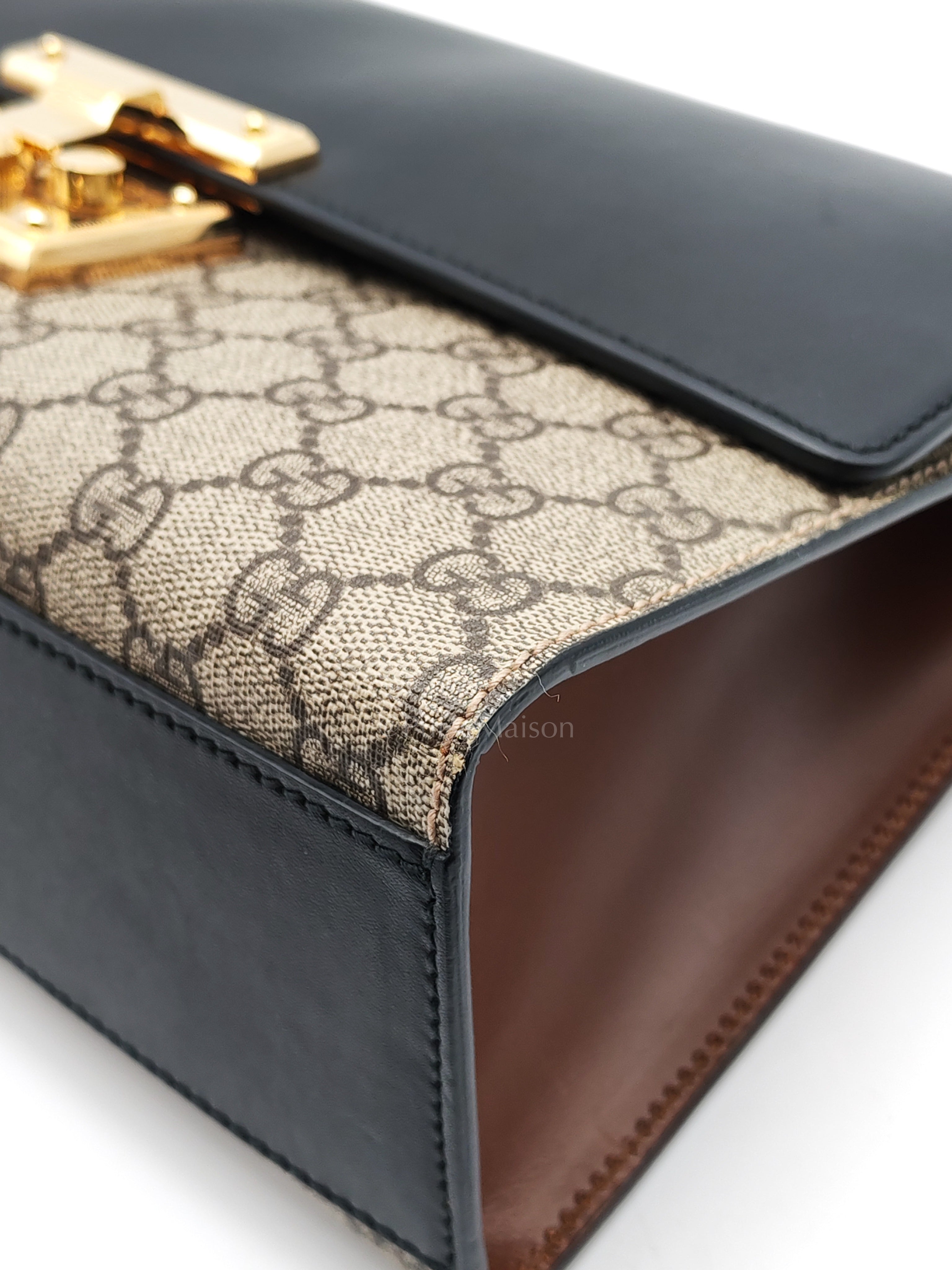 Padlock Shoulder Bag Medium in GG Supreme Canvas & Gold Hardware | Purse Maison Luxury Bags Shop