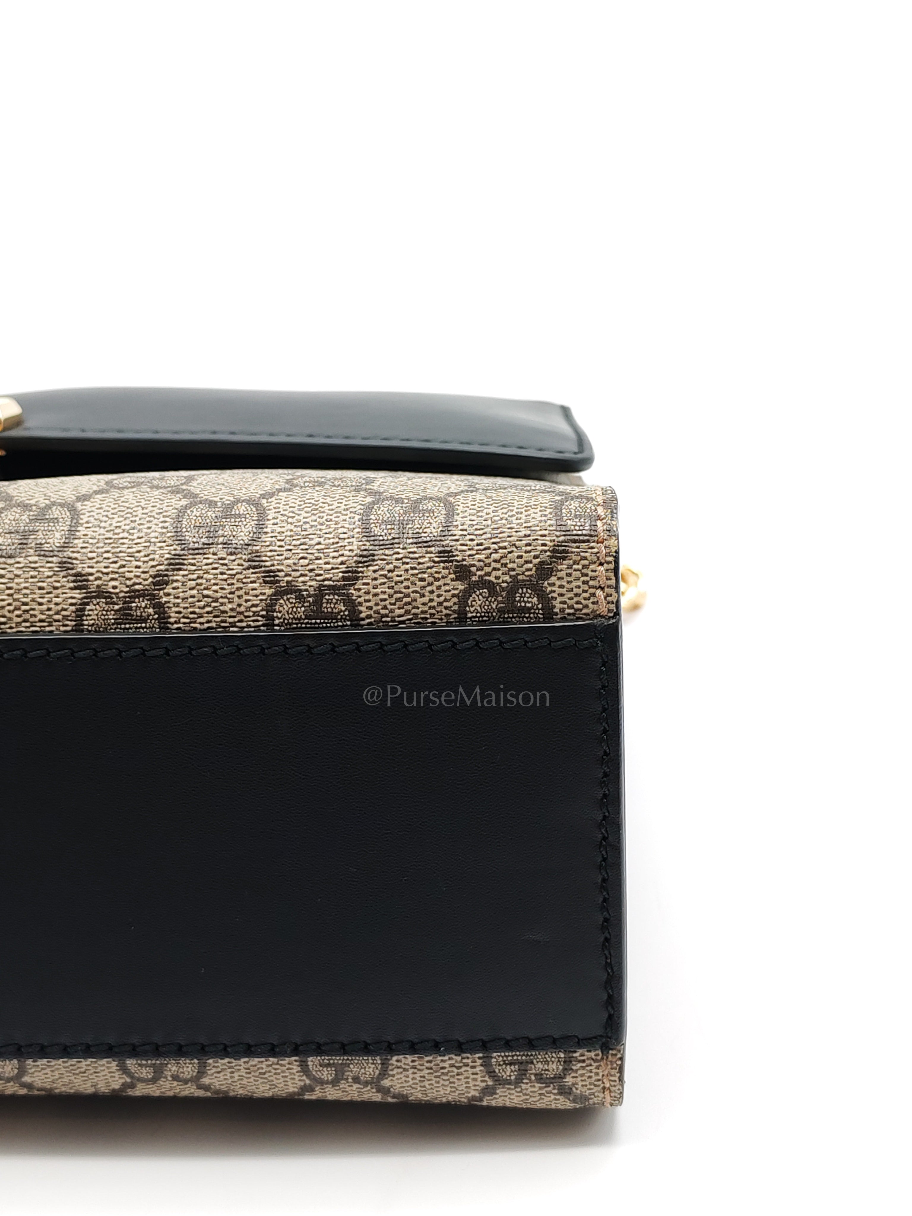 Padlock Shoulder Bag Medium in GG Supreme Canvas & Gold Hardware | Purse Maison Luxury Bags Shop