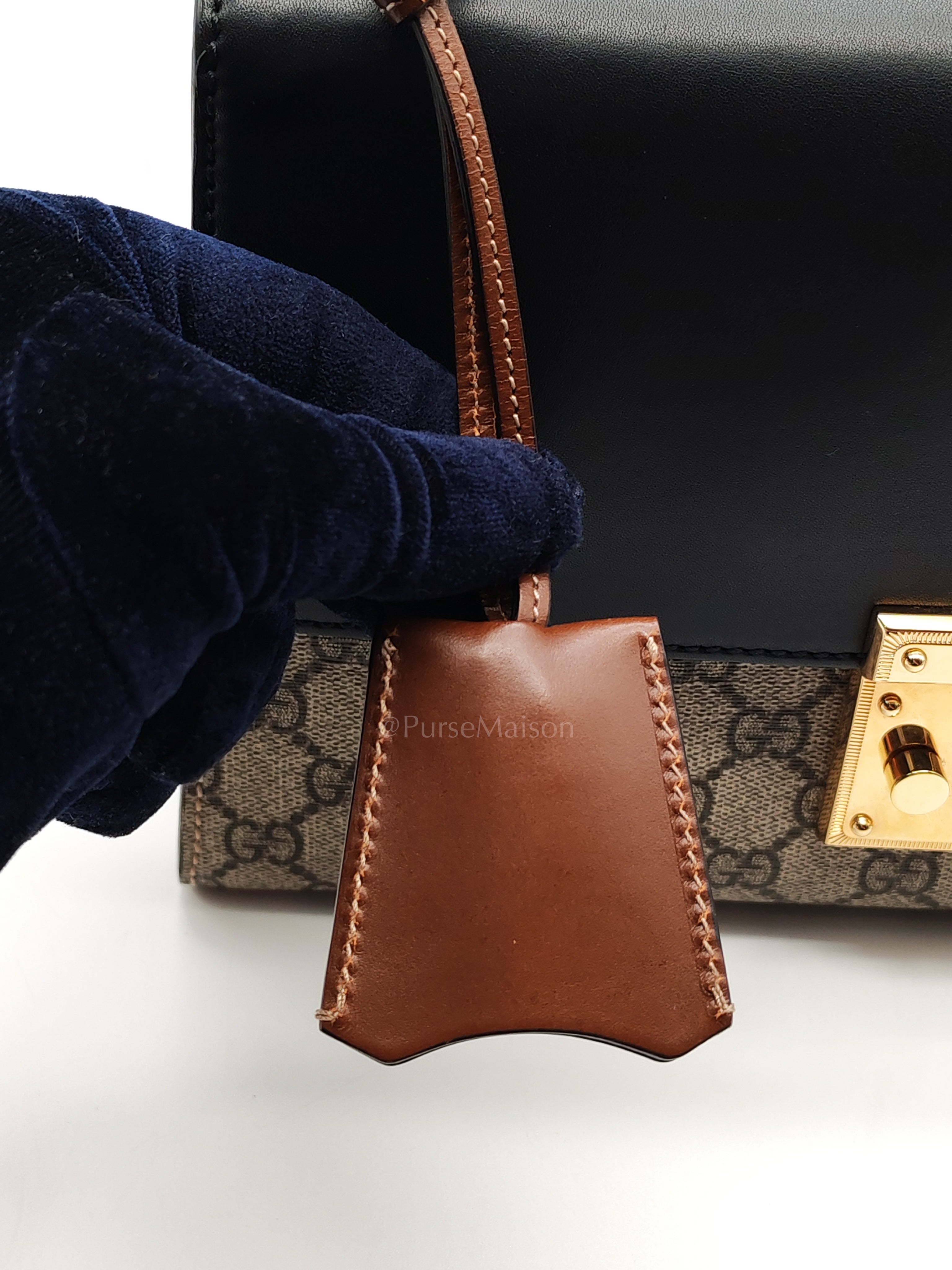 Padlock Shoulder Bag Medium in GG Supreme Canvas & Gold Hardware | Purse Maison Luxury Bags Shop