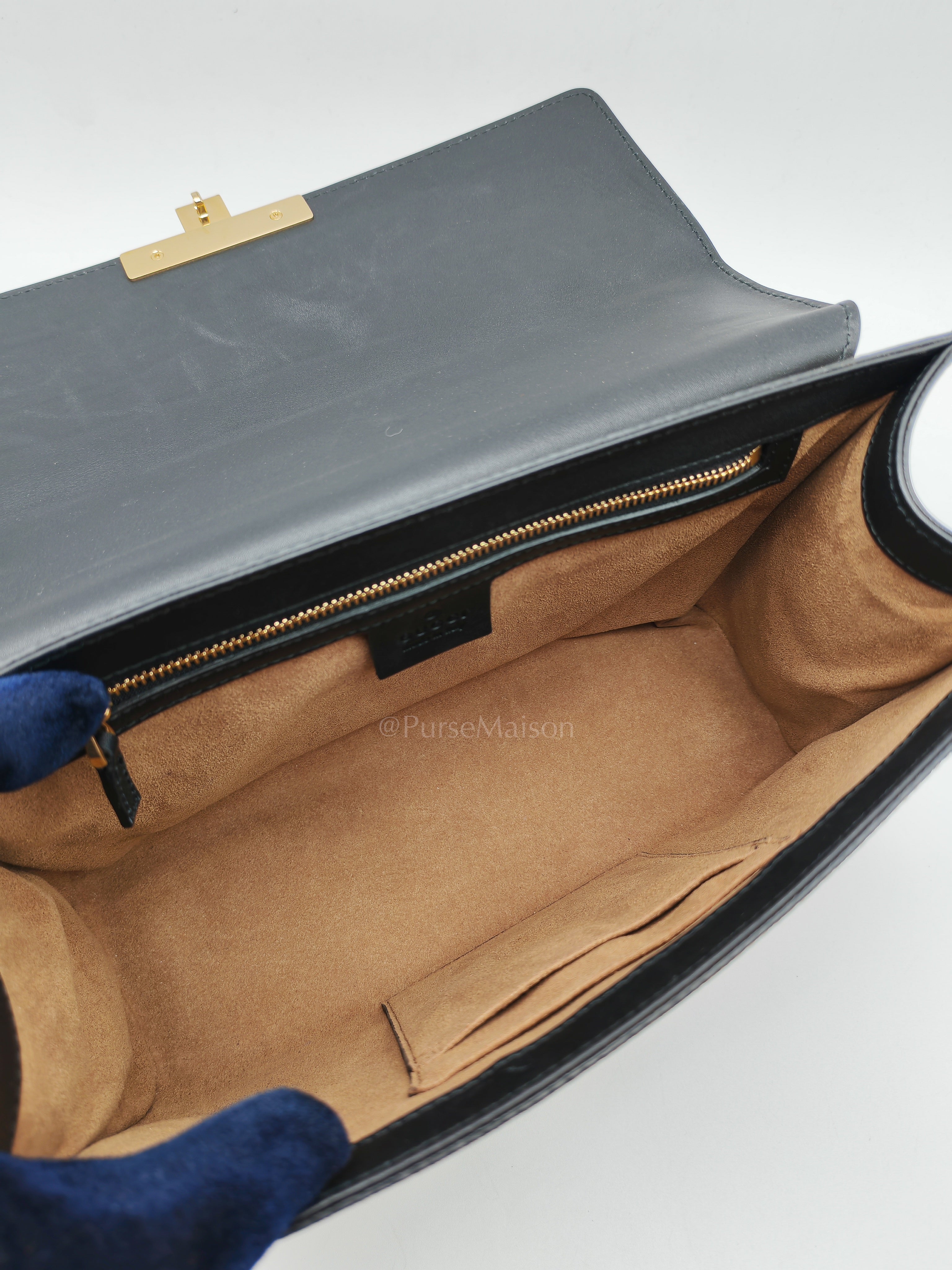 Padlock Shoulder Bag Medium in GG Supreme Canvas & Gold Hardware | Purse Maison Luxury Bags Shop