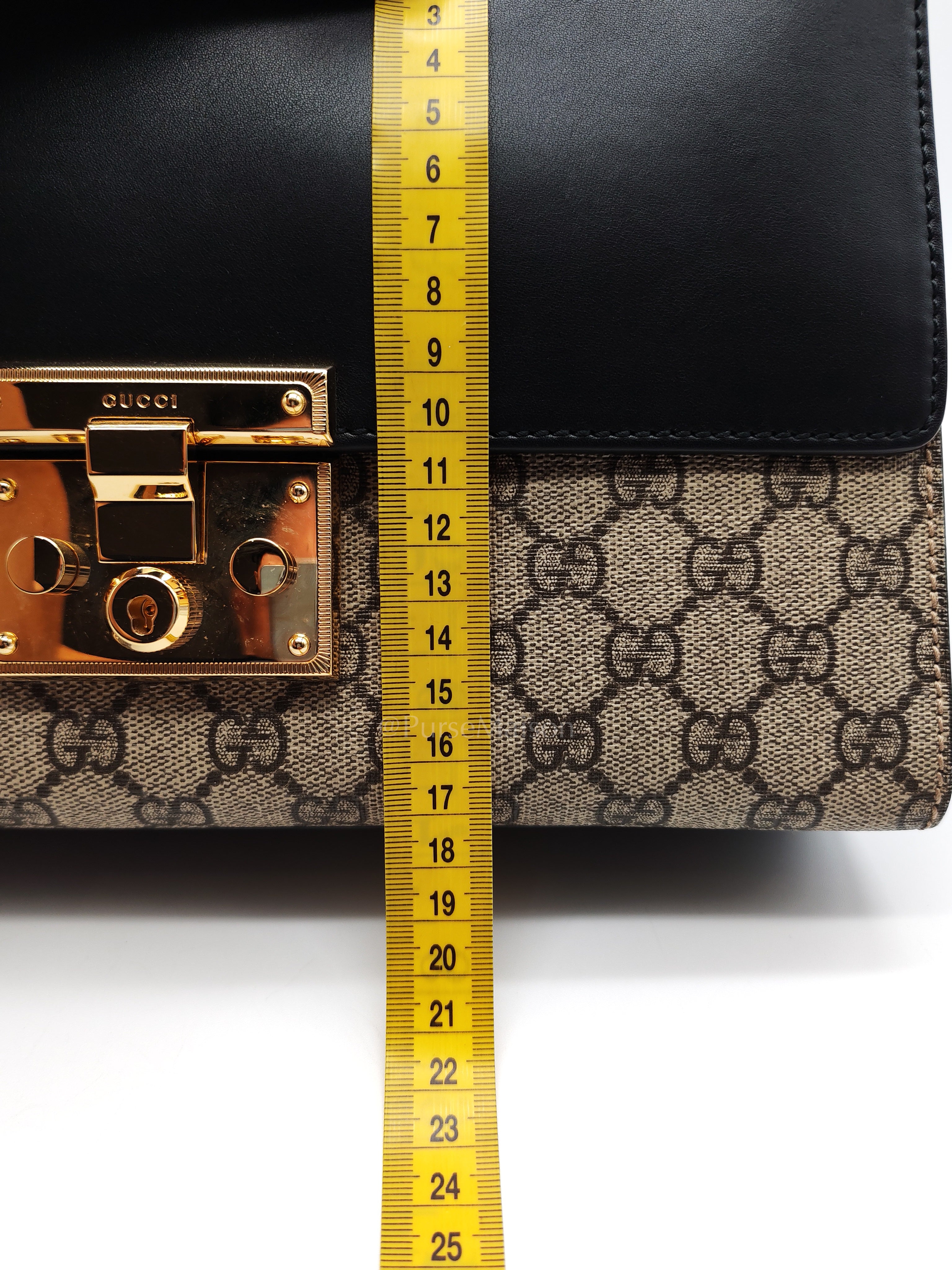 Padlock Shoulder Bag Medium in GG Supreme Canvas & Gold Hardware | Purse Maison Luxury Bags Shop