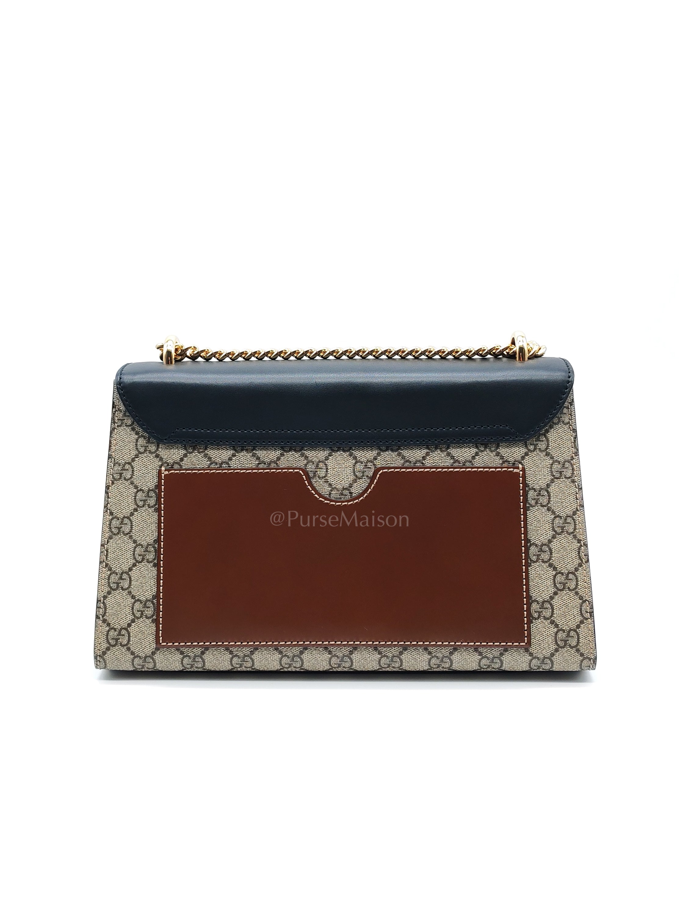 Padlock Shoulder Bag Medium in GG Supreme Canvas & Gold Hardware | Purse Maison Luxury Bags Shop