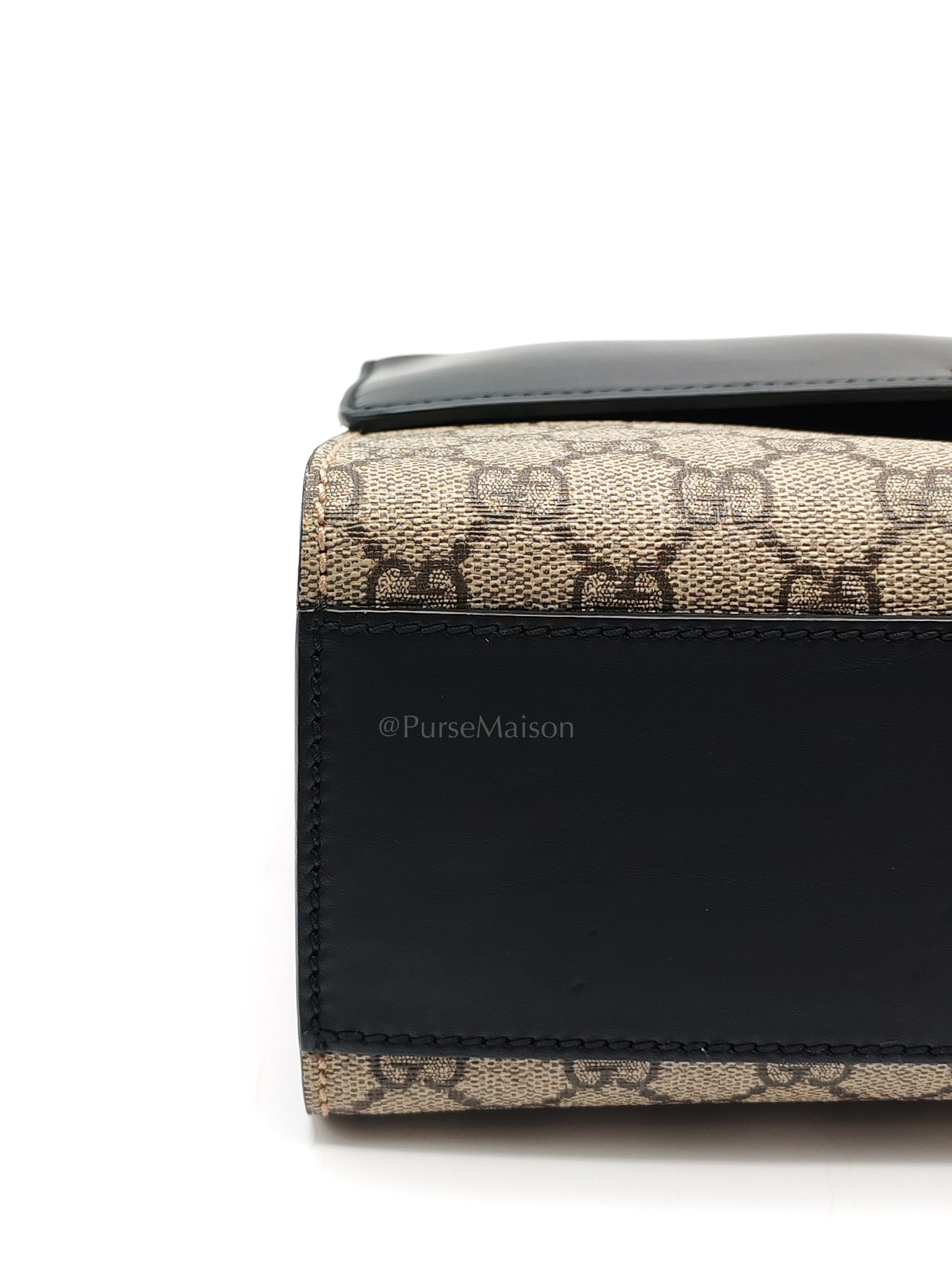 Padlock Shoulder Bag Medium in GG Supreme Canvas & Gold Hardware | Purse Maison Luxury Bags Shop