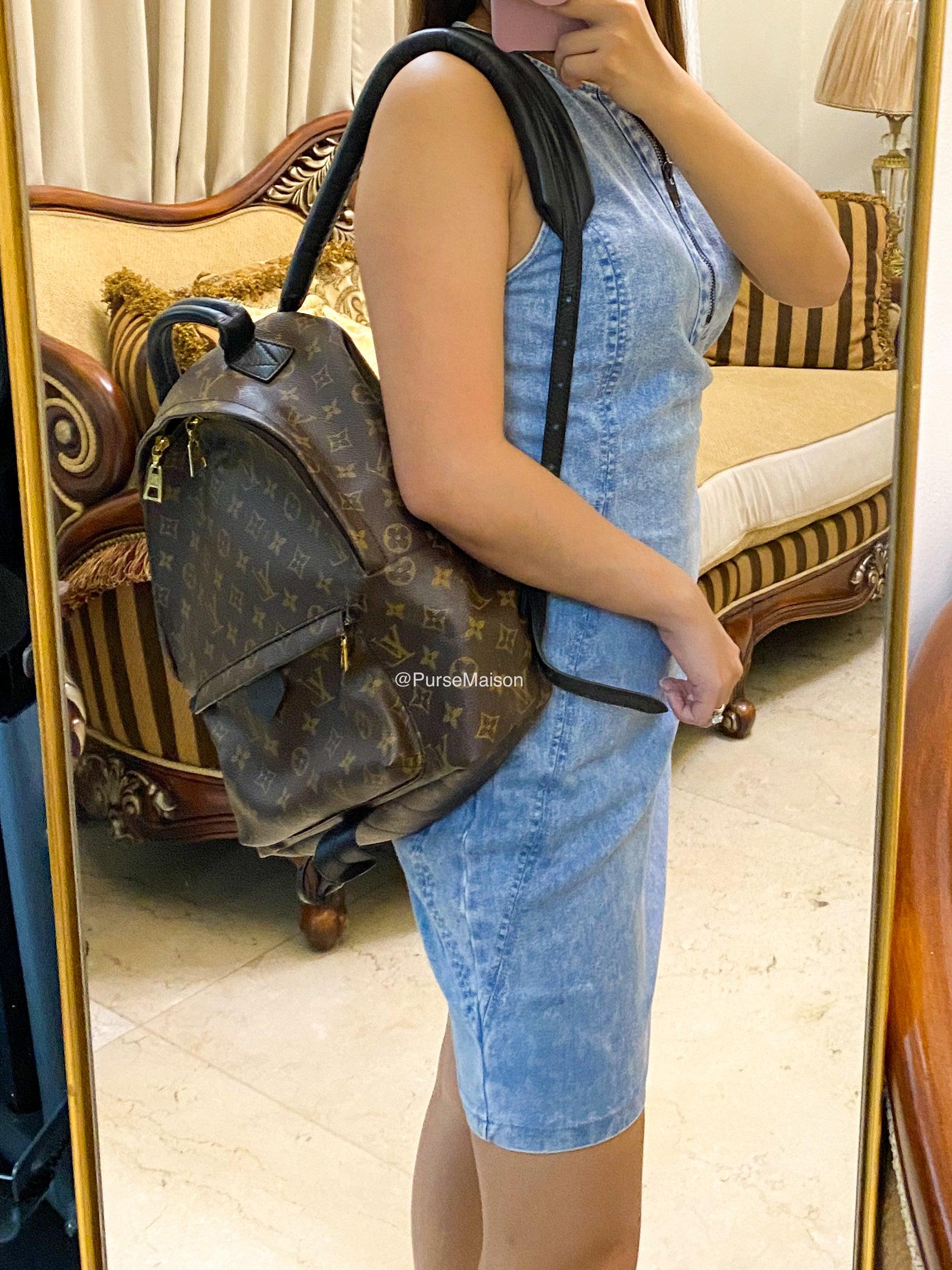 Palm Spring Backpack MM in Monogram Canvas (Microchip) | Purse Maison Luxury Bags Shop