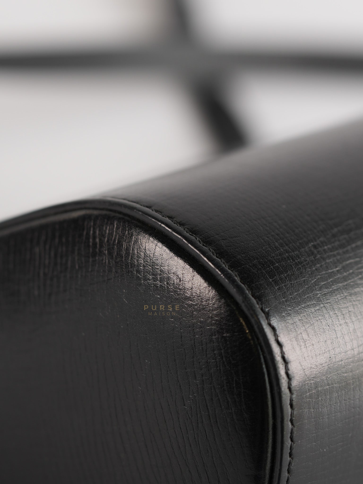 Pandora Box Mini in Black Grained Leather | Purse Maison Luxury Bags Shop