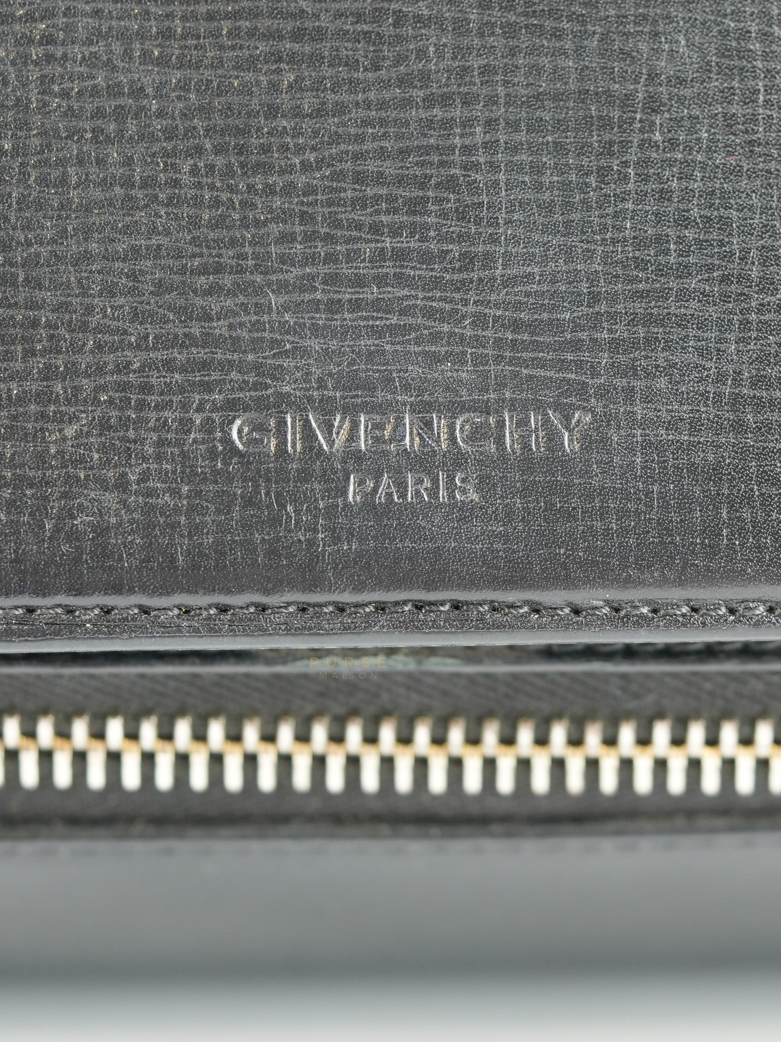 Pandora Box Mini in Black Grained Leather | Purse Maison Luxury Bags Shop