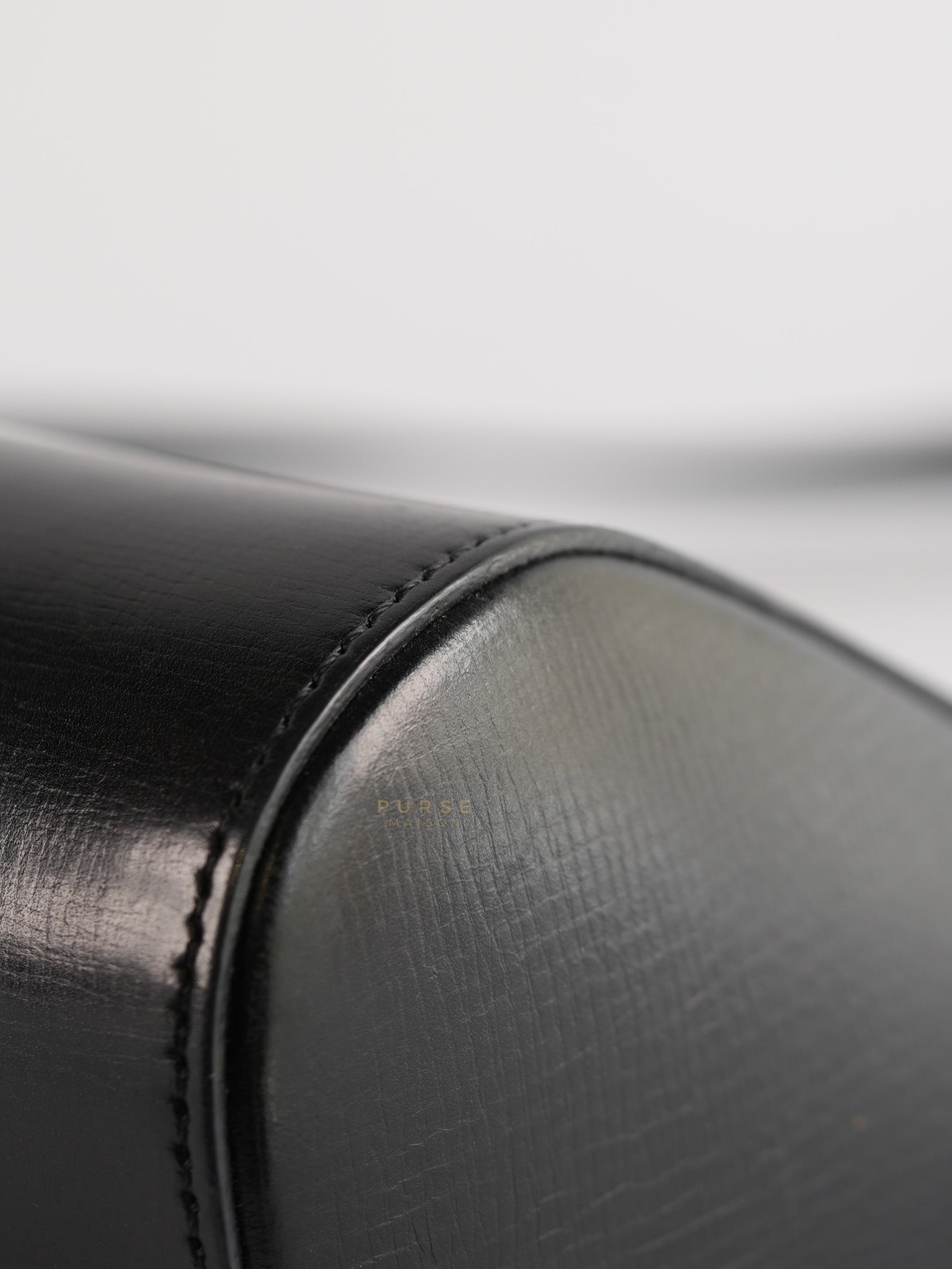 Pandora Box Mini in Black Grained Leather | Purse Maison Luxury Bags Shop