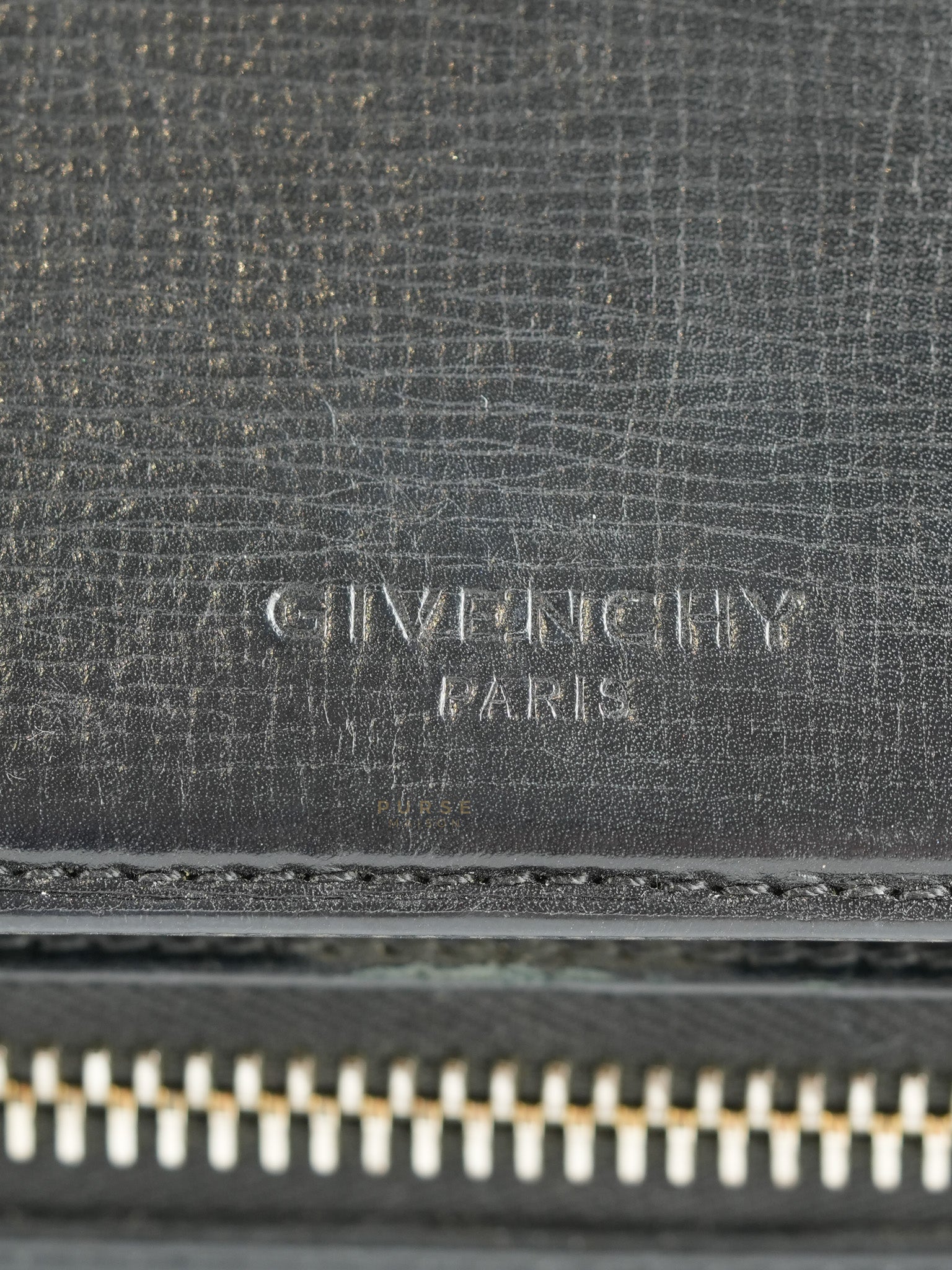 Pandora Box Mini in Black Grained Leather | Purse Maison Luxury Bags Shop