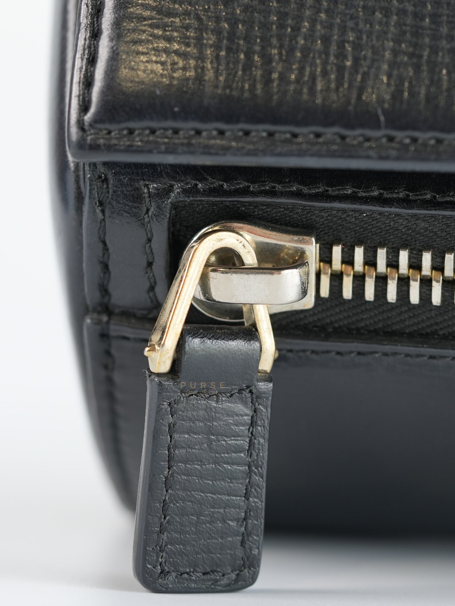 Pandora Box Mini in Black Grained Leather | Purse Maison Luxury Bags Shop